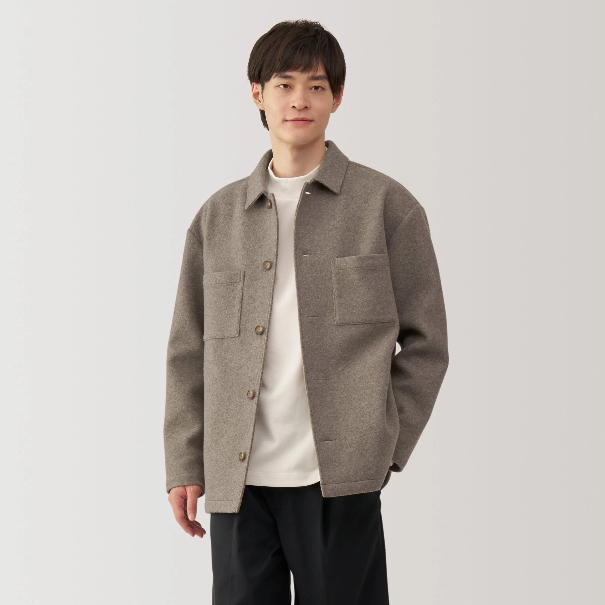 Men's Brushed Stretch Shirt Jacket - Image 13
