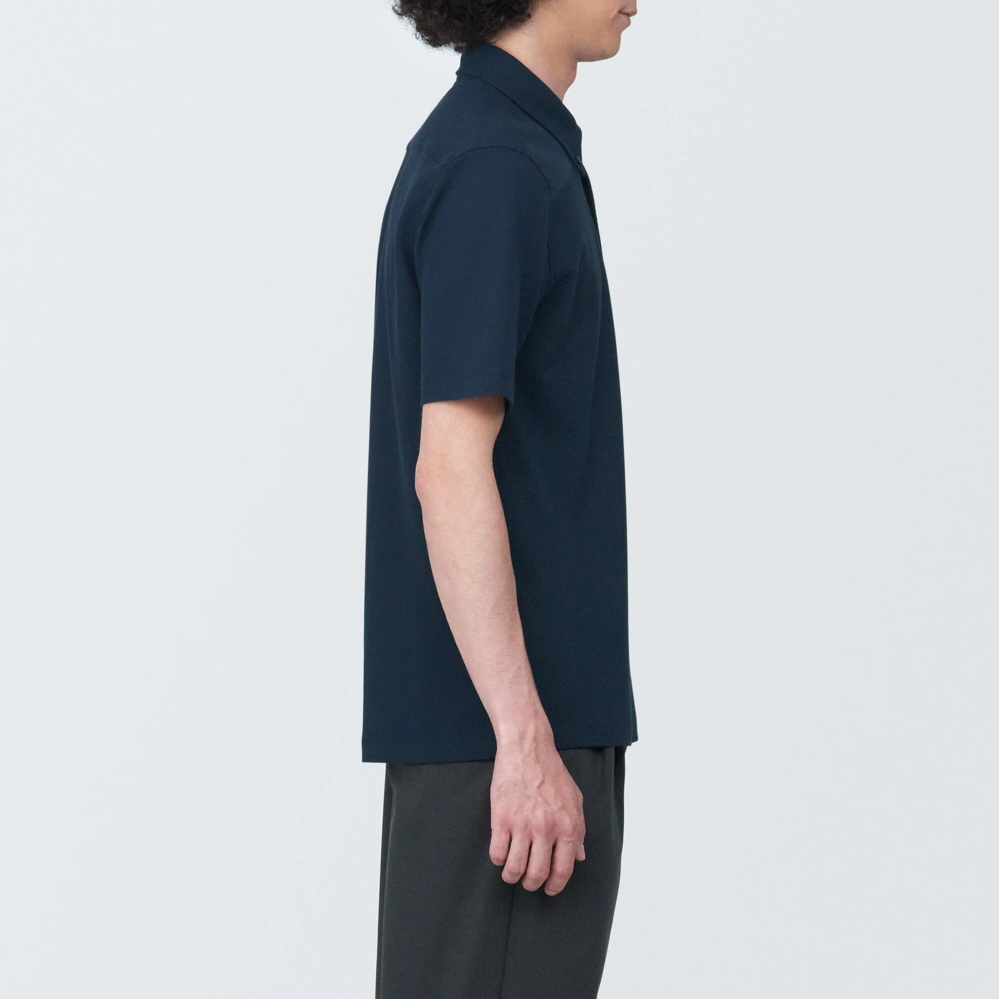 Men's Cool Touch Pique Button Down Short Sleeve Polo Shirt - Image 32