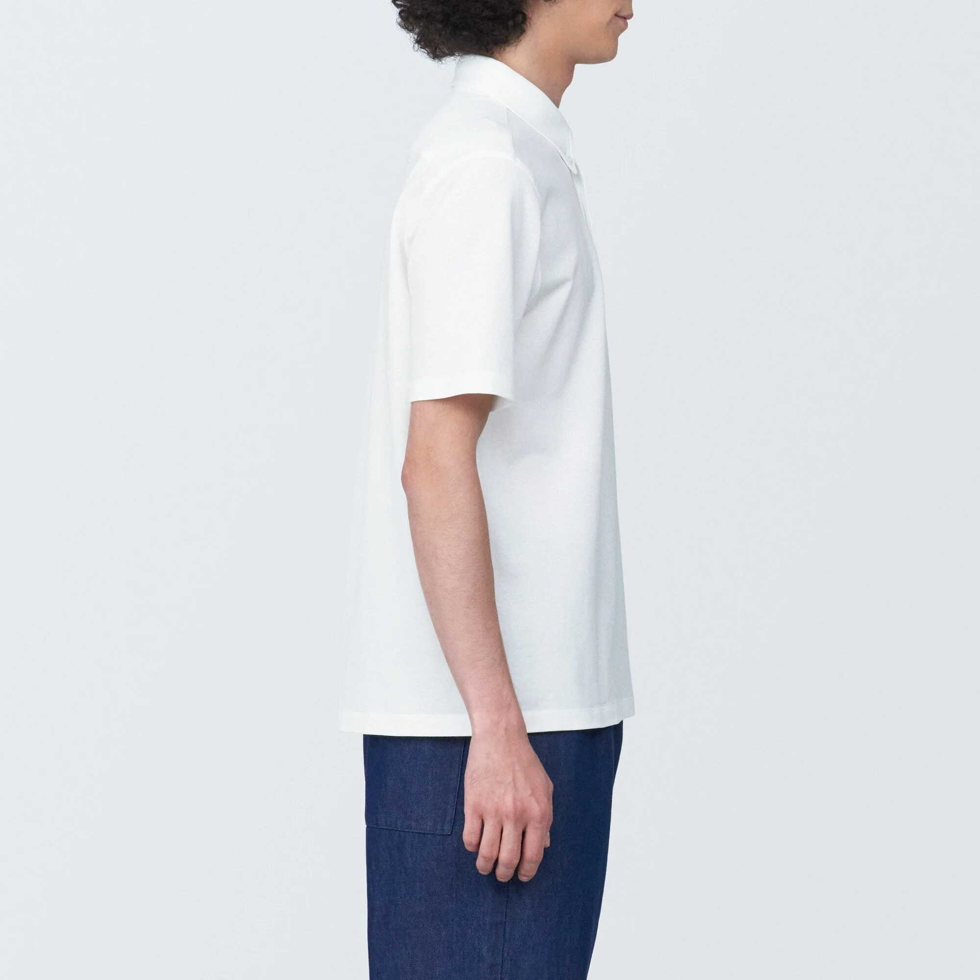 Men's Cool Touch Pique Button Down Short Sleeve Polo Shirt - Image 5