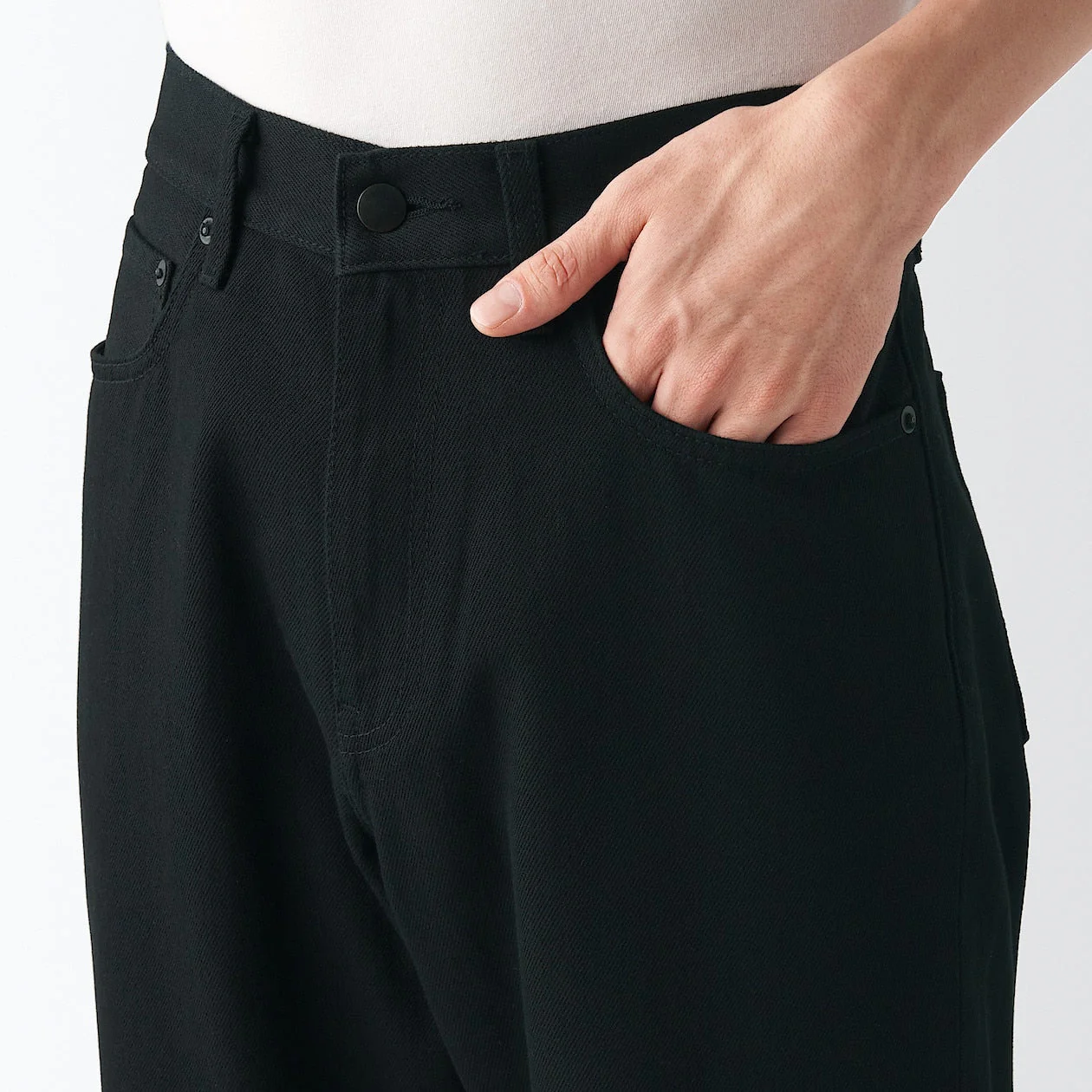 Men's Denim Regular Pants Black (L 30inch / 76cm) - Image 8