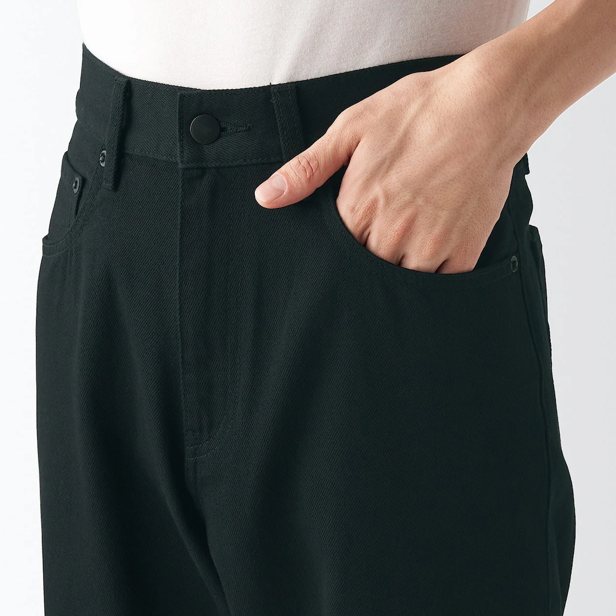 Men's Denim Regular Pants Black (L 32inch / 82cm) - Image 8