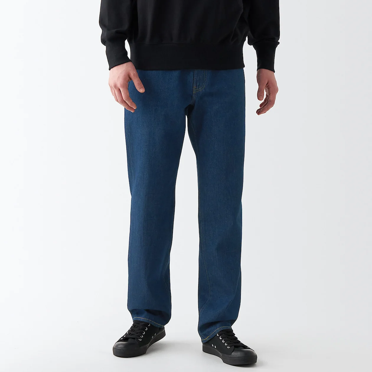 Men's Denim Regular Pants Blue (L 30inch / 76cm) - Image 3