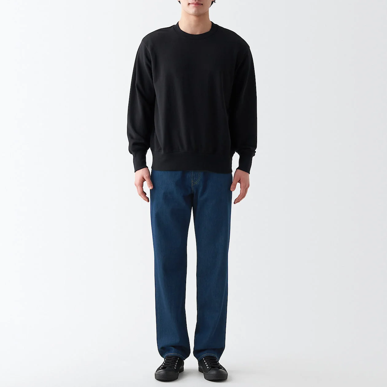 Men's Denim Regular Pants Blue (L 30inch / 76cm)