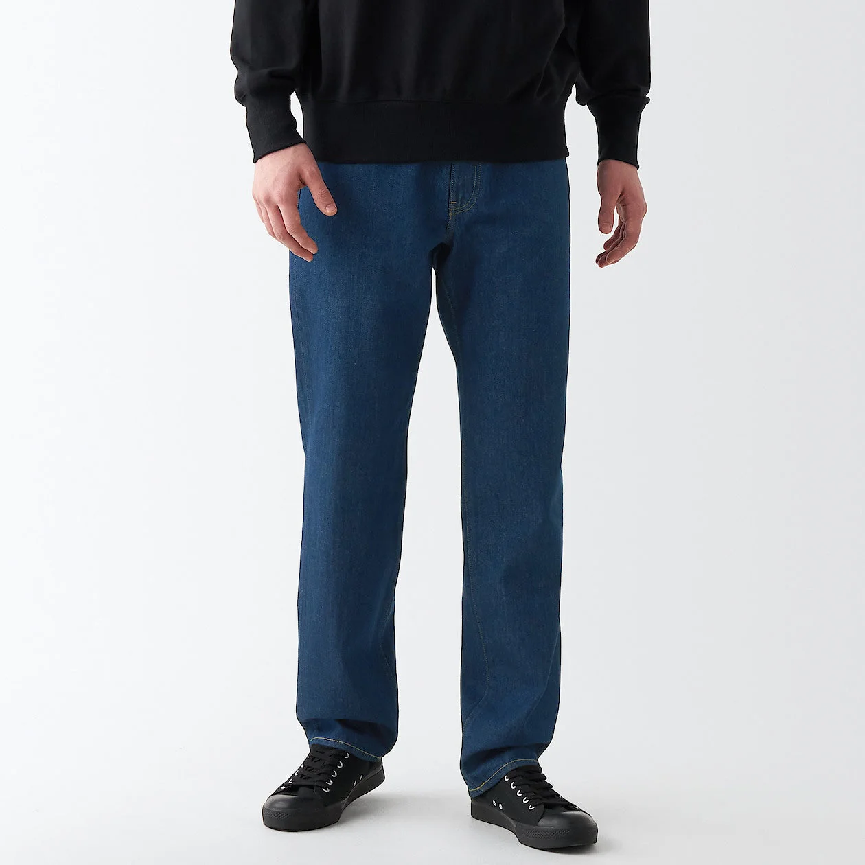 Men's Denim Regular Pants Blue (L 30inch / 76cm) - Image 3