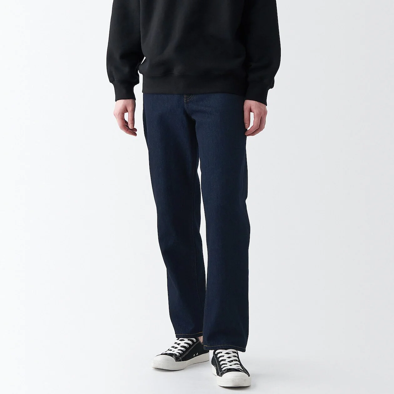 Men's Denim Regular Pants Dark Navy (L 30inch / 76cm) - Image 3