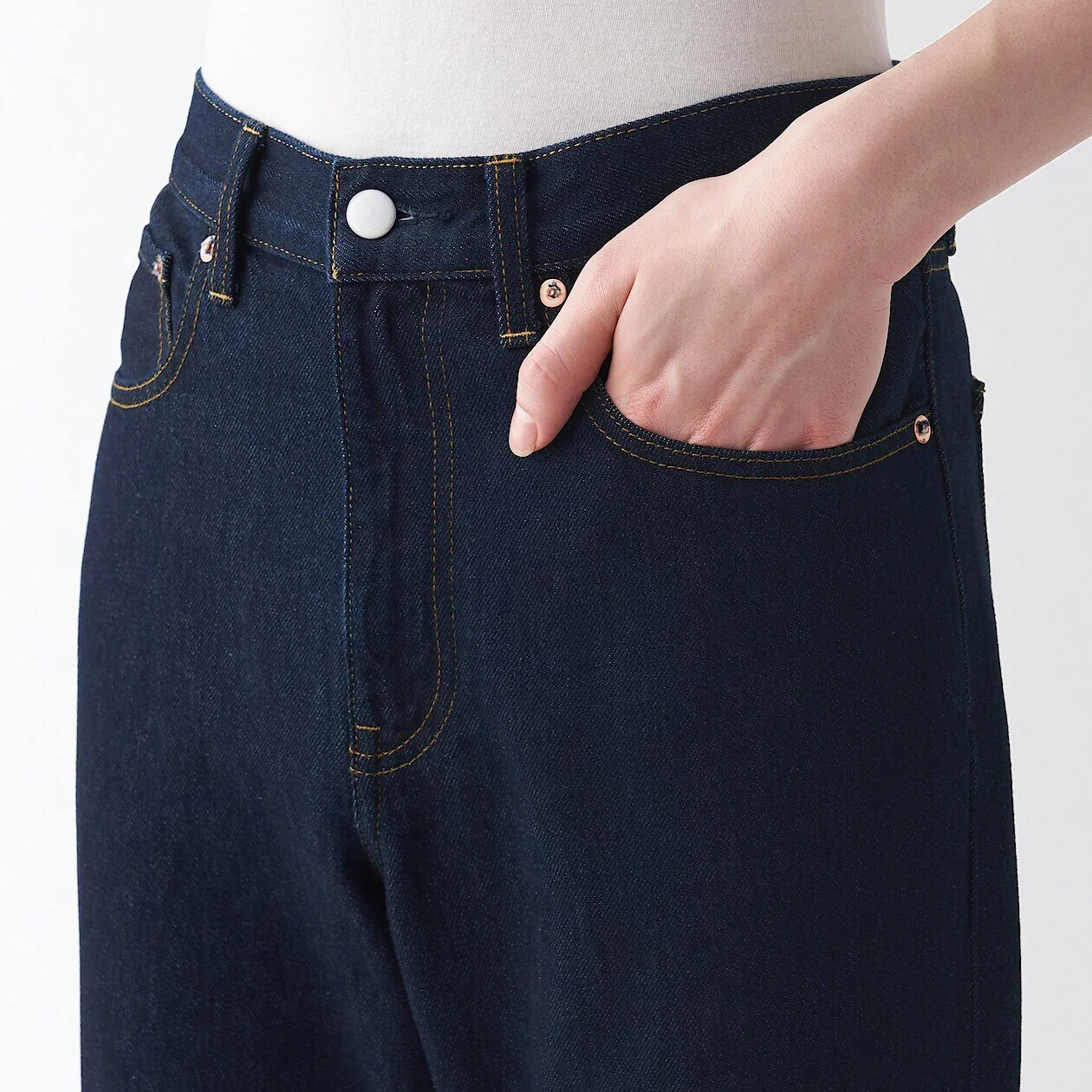 Men's Denim Regular Pants Dark Navy (L 30inch / 76cm) - Image 7