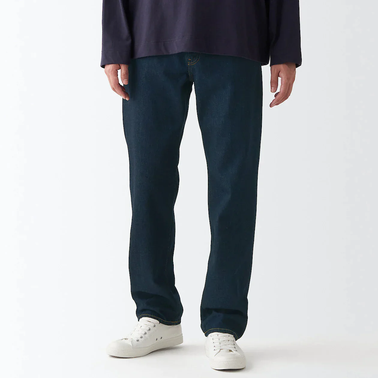 Men's Denim Regular Pants Dark Navy (L 32inch / 82cm) - Image 3