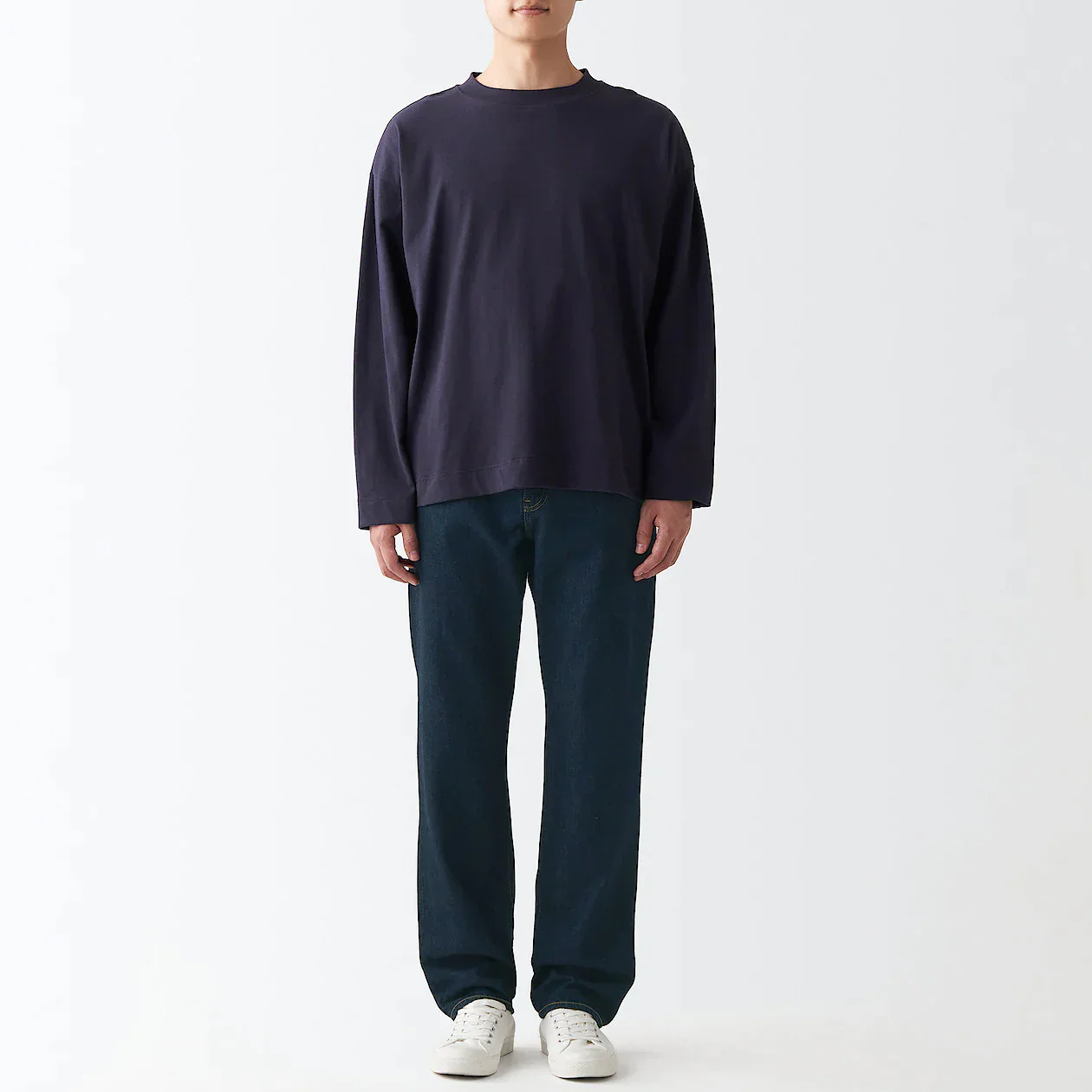 Men's Denim Regular Pants Dark Navy (L 32inch / 82cm) - Image 4