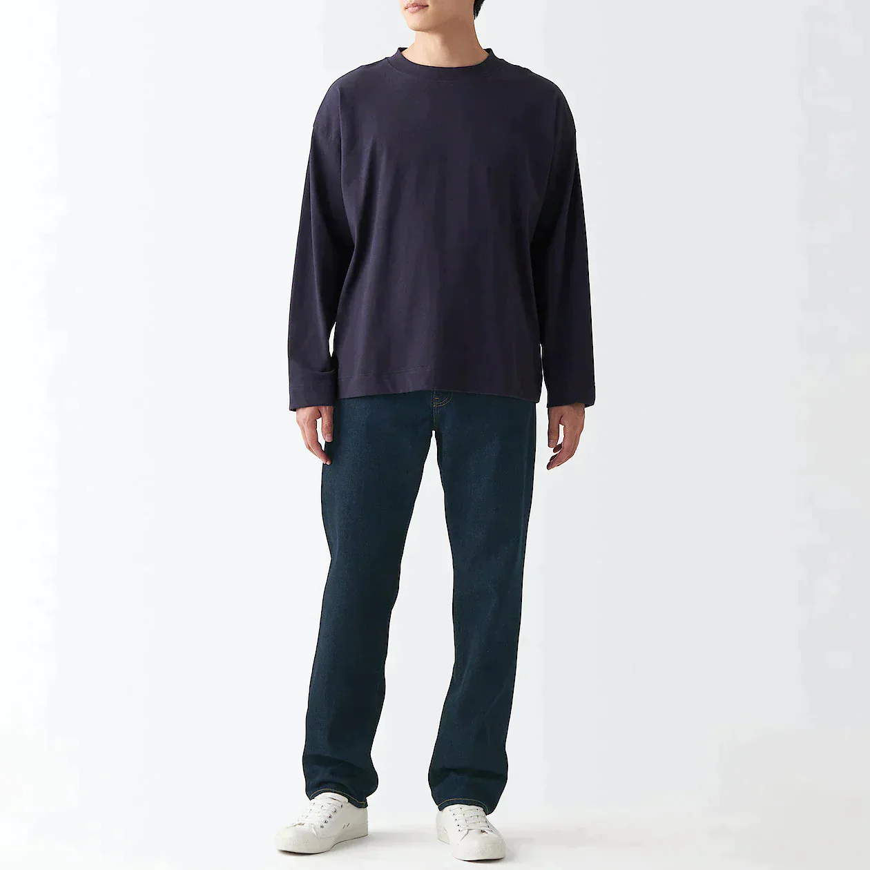 Men's Denim Regular Pants Dark Navy (L 32inch / 82cm) - Image 7