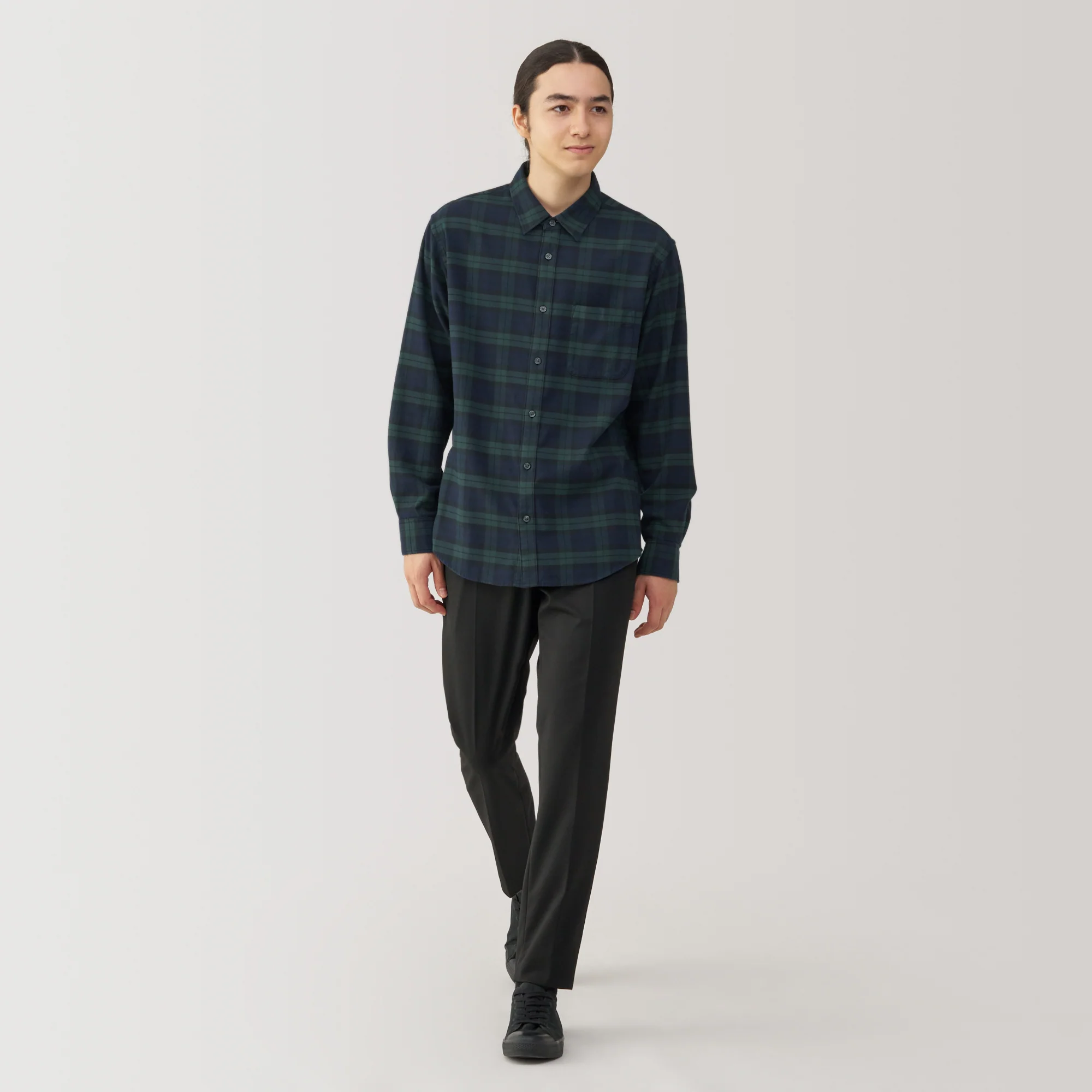 Men's Flannel Long Sleeve Patterned Shirt - Image 12