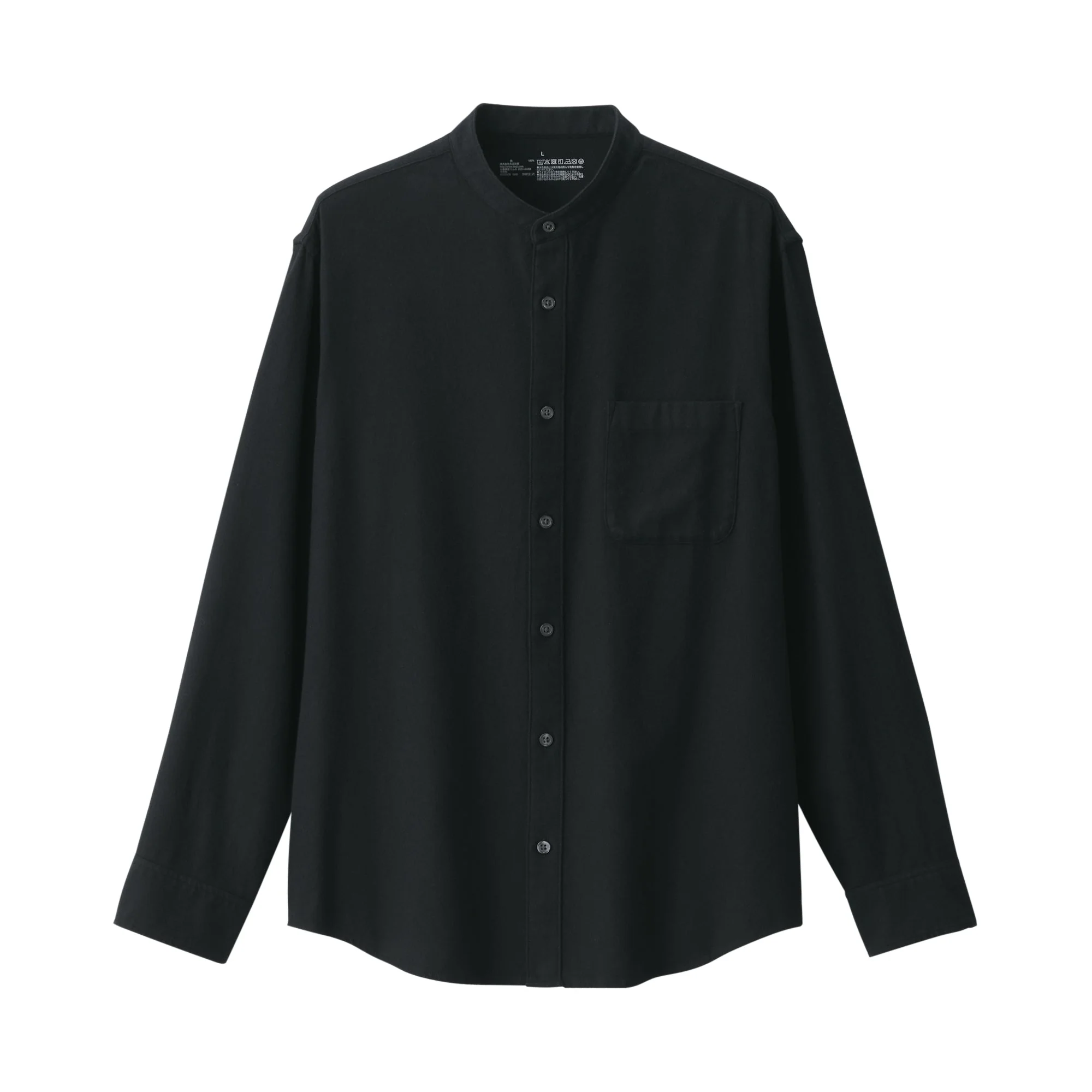 Men's Flannel Stand Collar Long Sleeve Shirt - Image 10