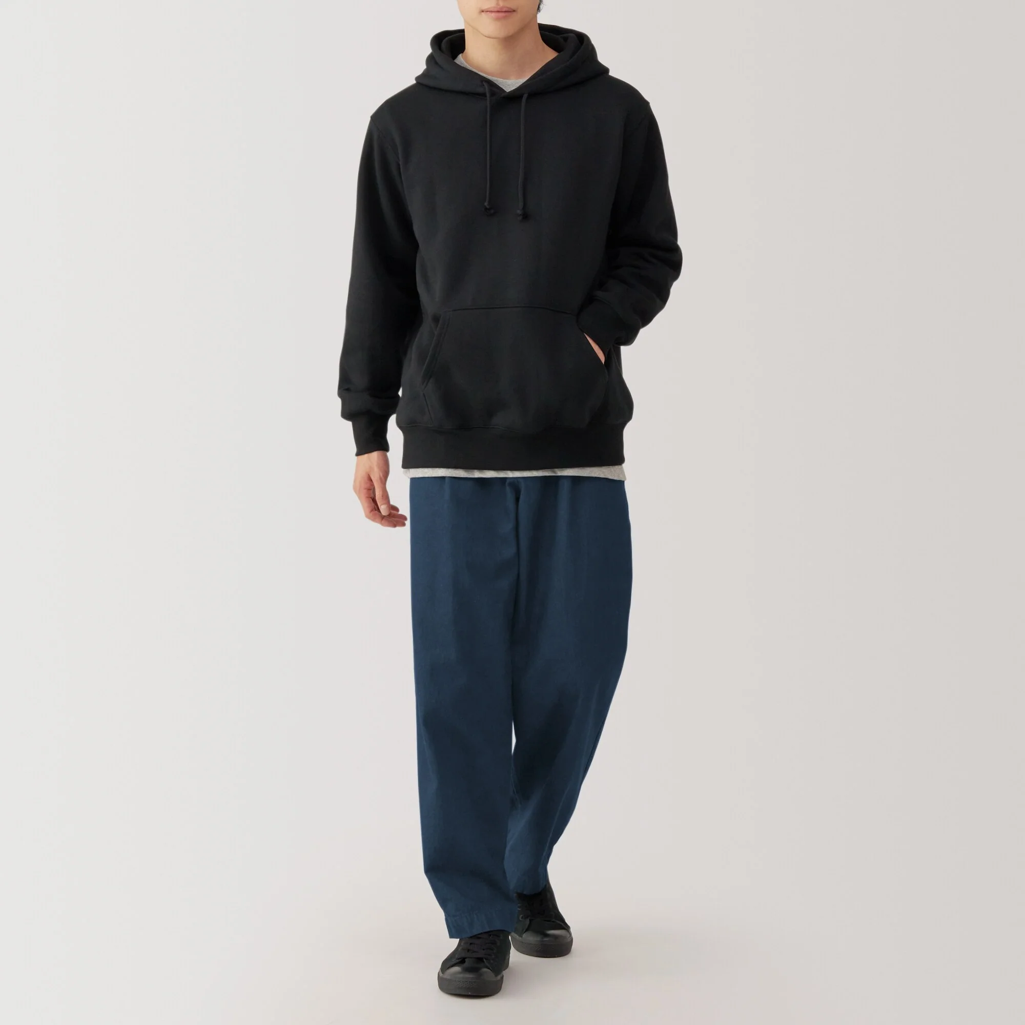 Men's Indigo Darted Wide Pants