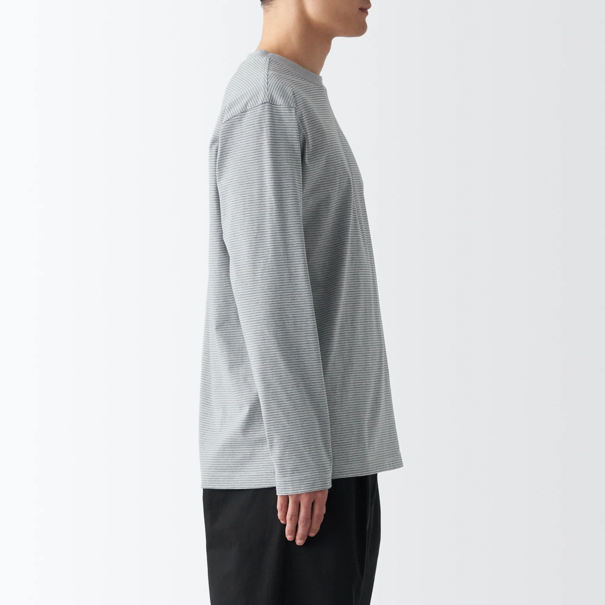 Men's Jersey Crew Neck Long Sleeve Patterned T-Shirt - Image 12