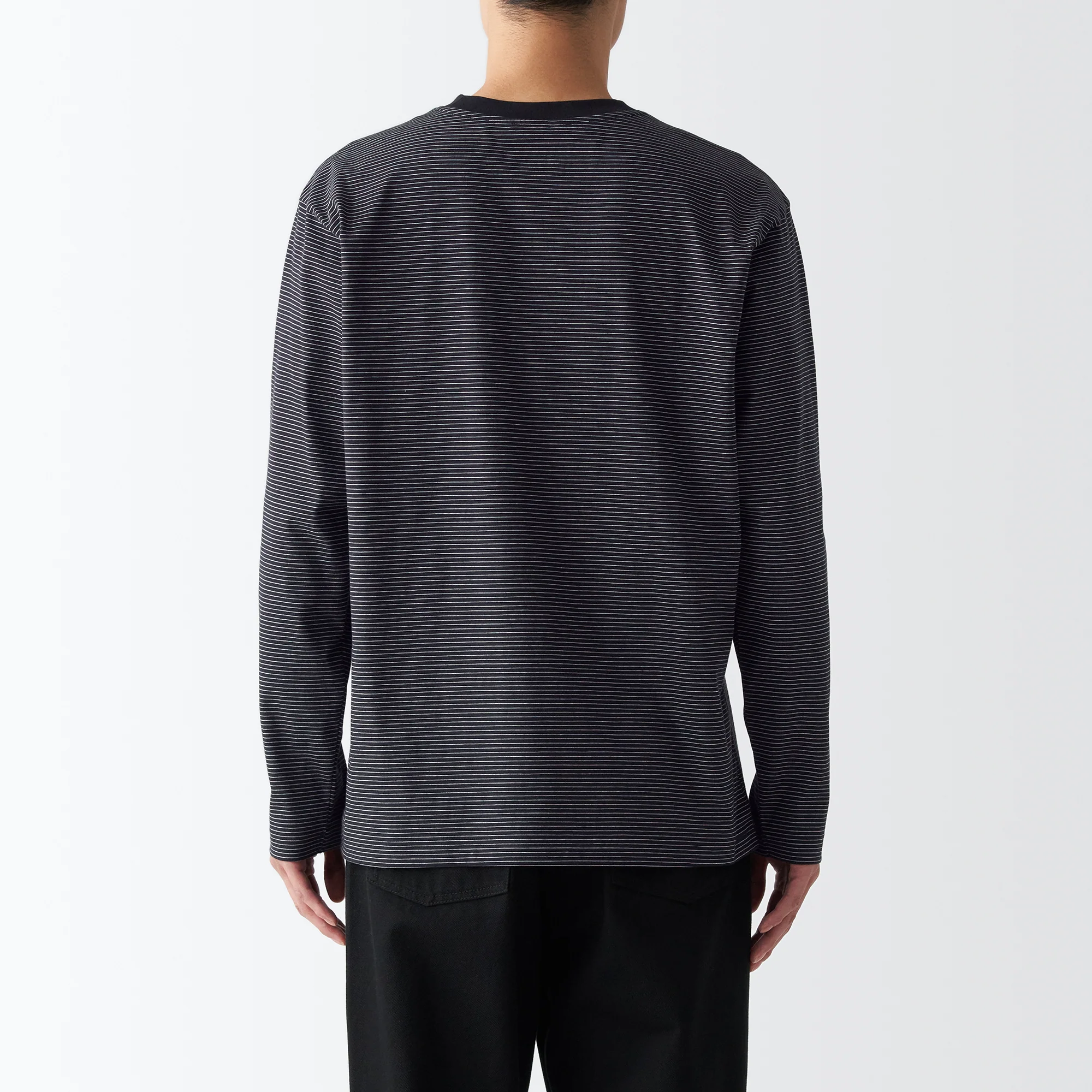 Men's Jersey Crew Neck Long Sleeve Patterned T-Shirt - Image 27
