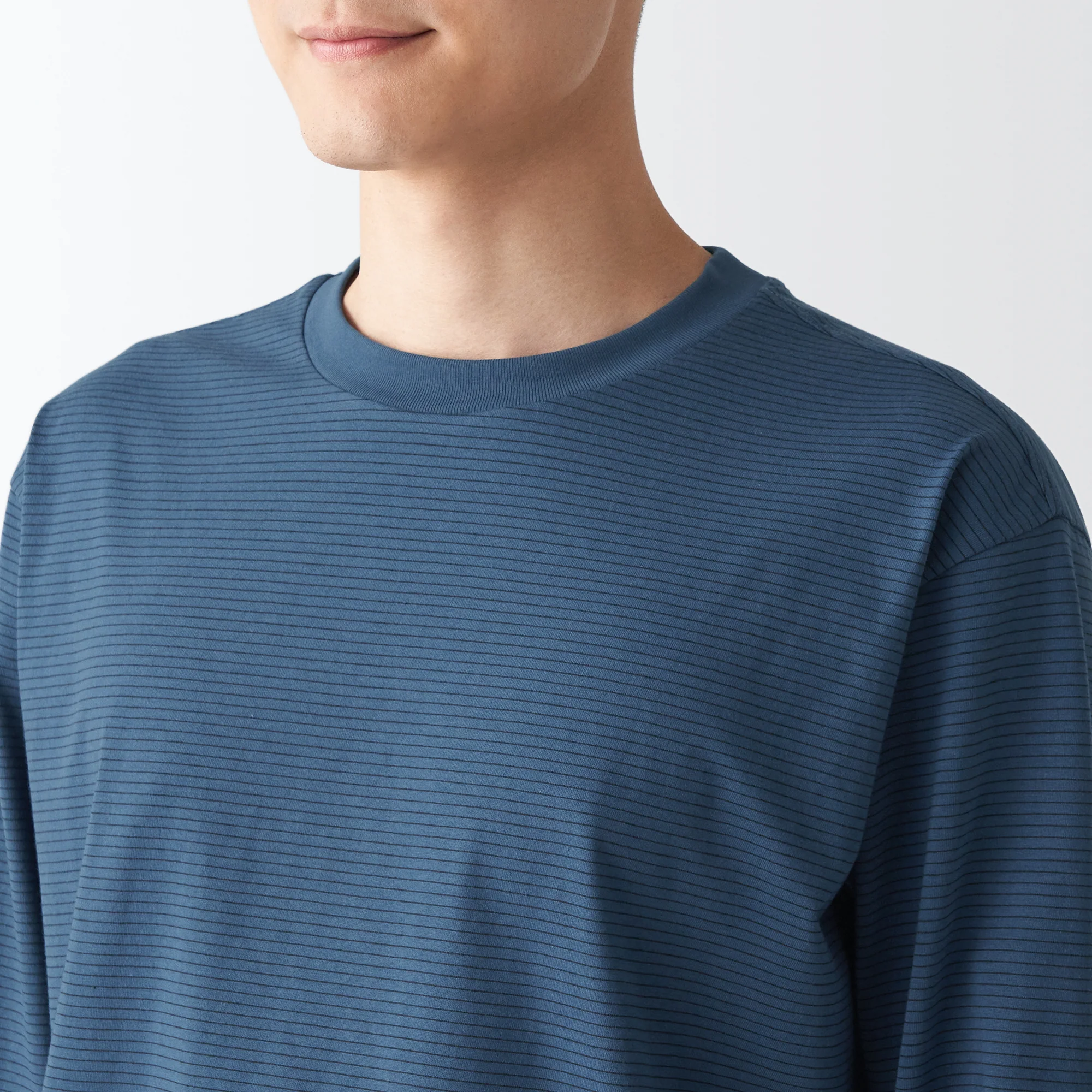 Men's Jersey Crew Neck Long Sleeve Patterned T-Shirt - Image 7