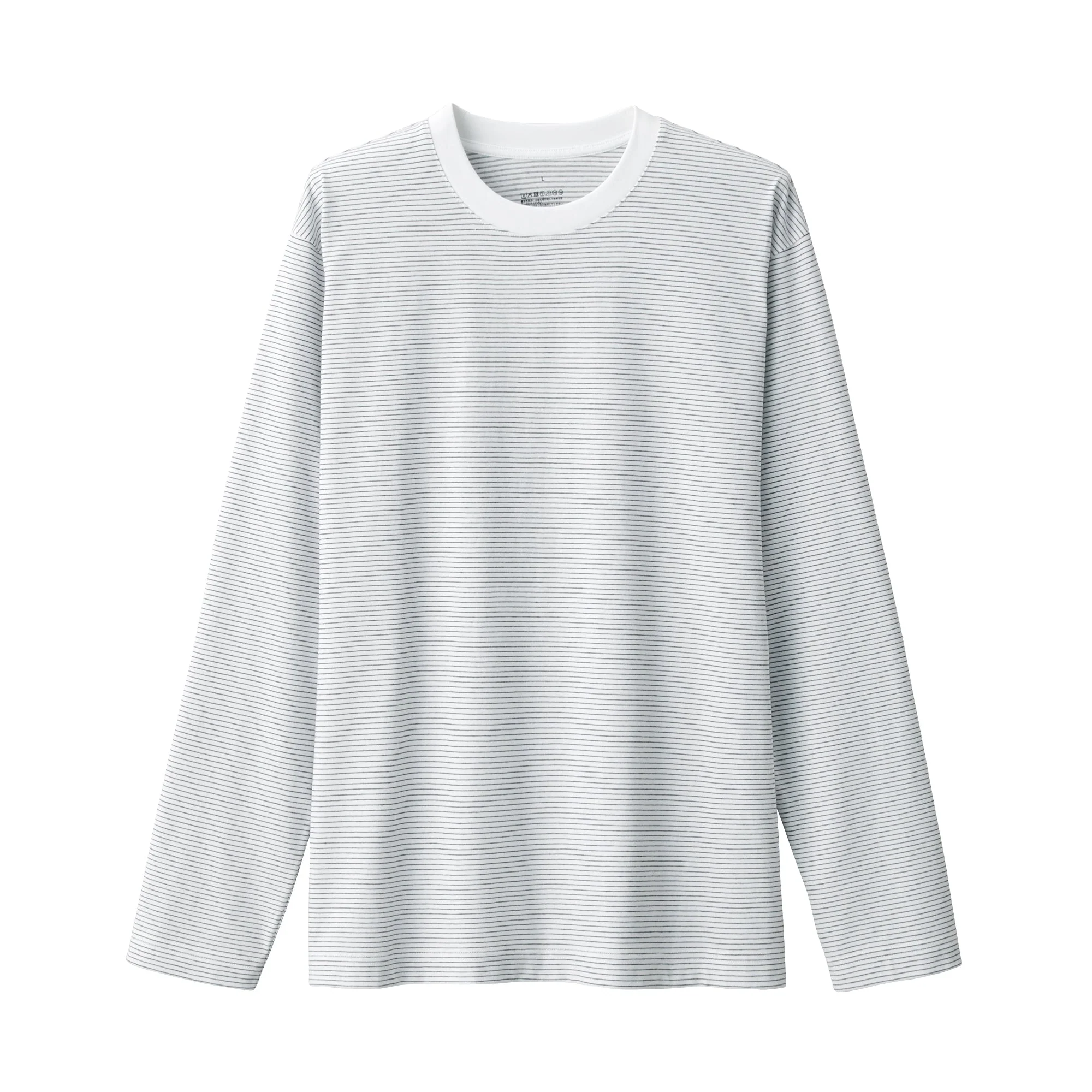 Men's Jersey Crew Neck Long Sleeve Striped T-Shirt - Image 9