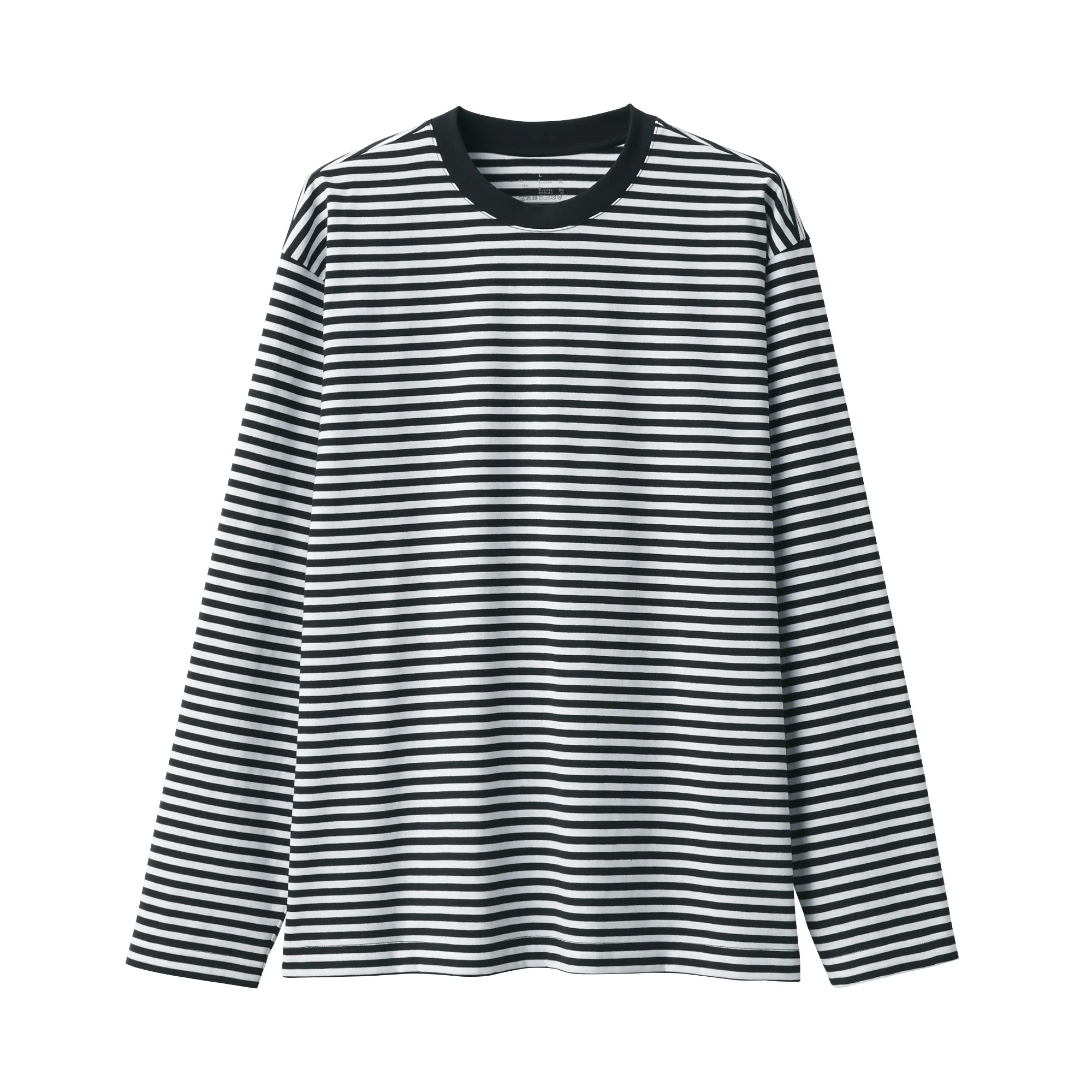 Men's Jersey Crew Neck Long Sleeve Striped T-Shirt - Image 8