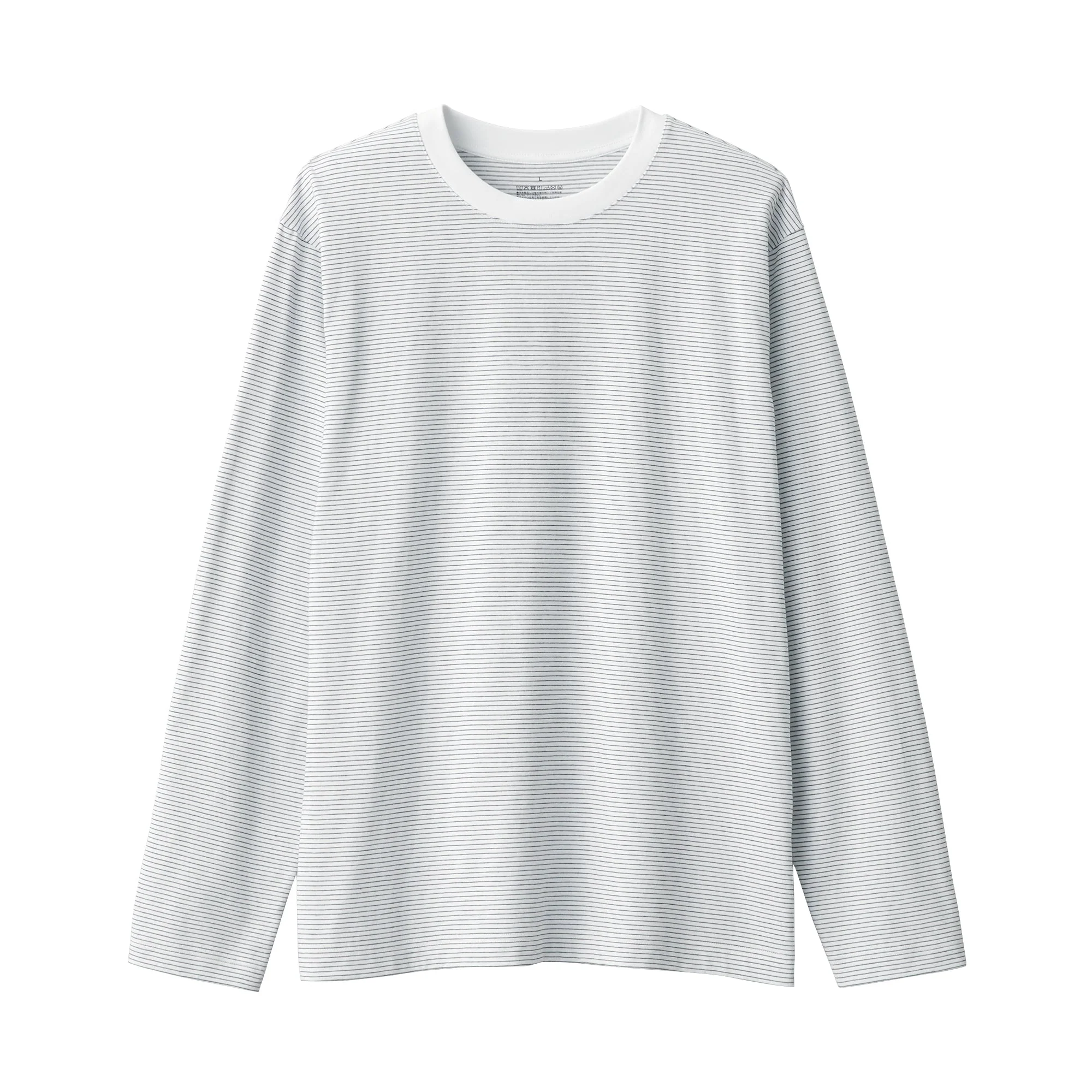 Men's Jersey Crew Neck Long Sleeve Striped T-Shirt - Image 9