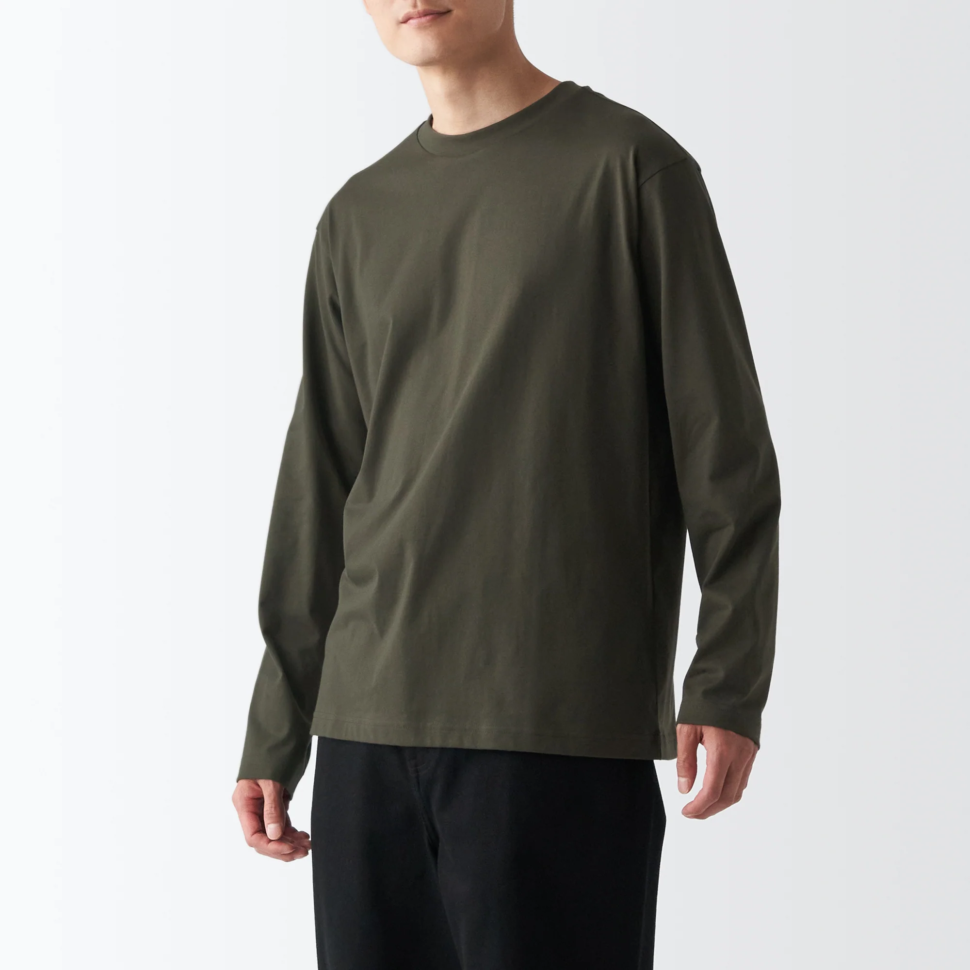 Men's Jersey Crew Neck Long Sleeve T-Shirt - Image 10