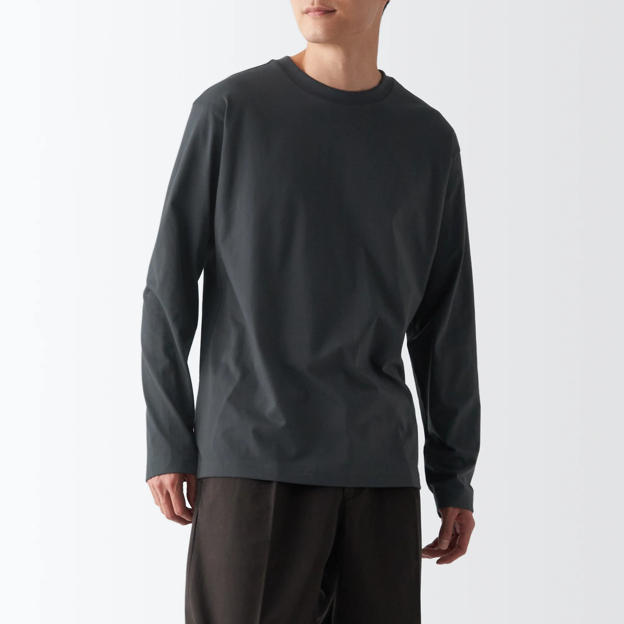 Men's Jersey Crew Neck Long Sleeve T-Shirt - Image 17