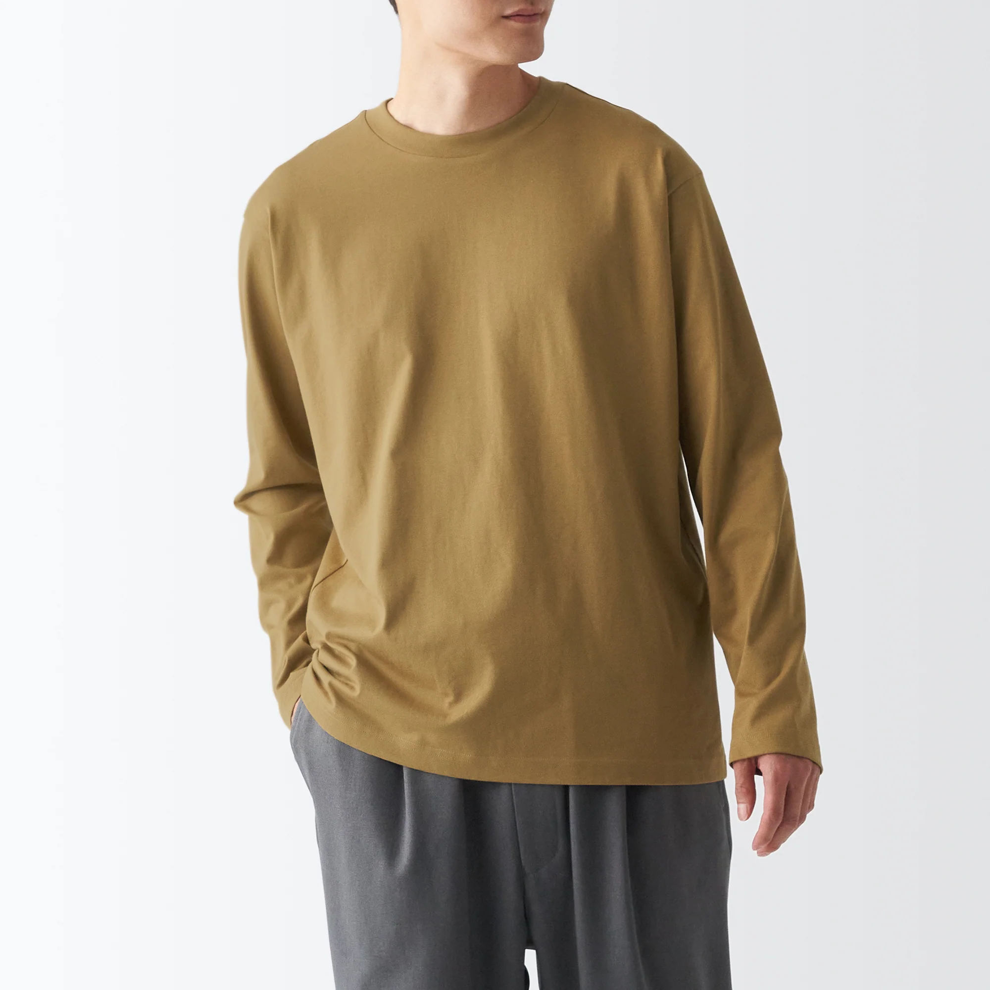 Men's Jersey Crew Neck Long Sleeve T-Shirt - Image 24