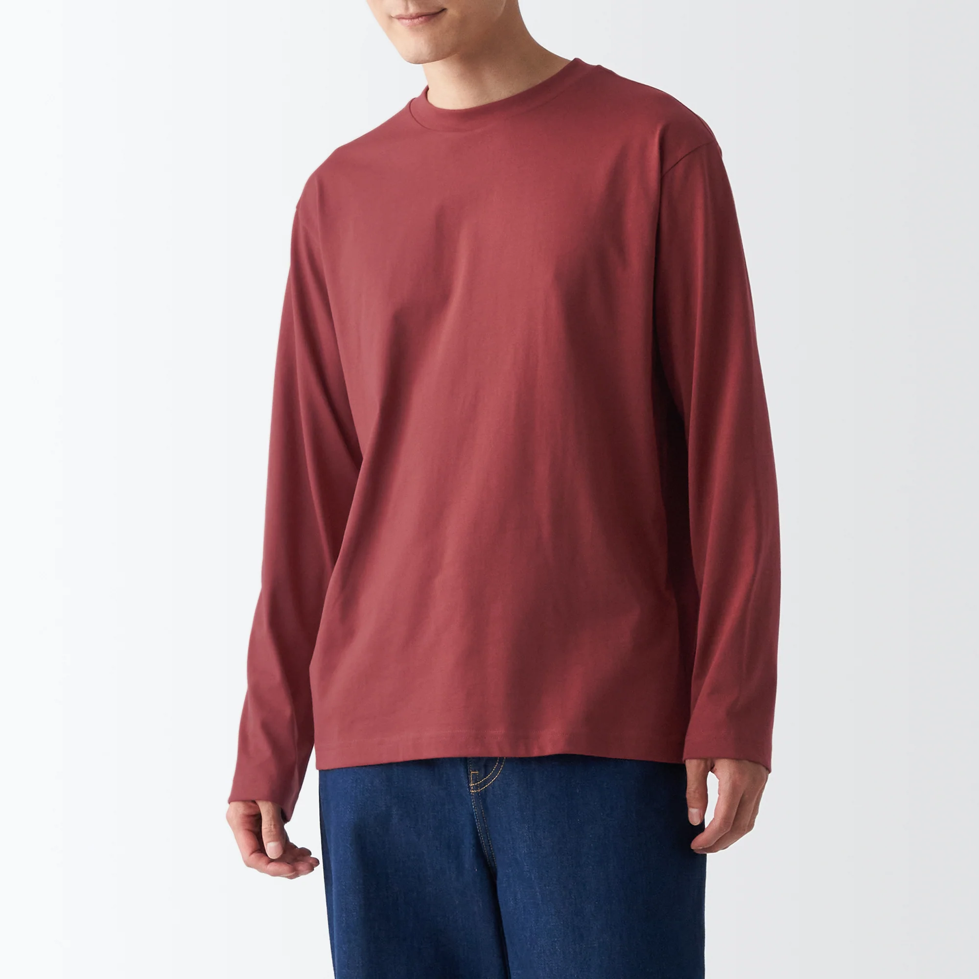 Men's Jersey Crew Neck Long Sleeve T-Shirt - Image 3