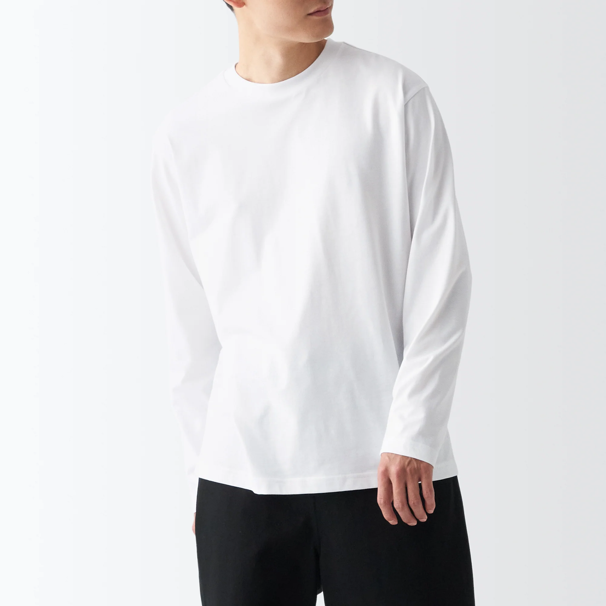 Men's Jersey Crew Neck Long Sleeve T-Shirt - Image 31
