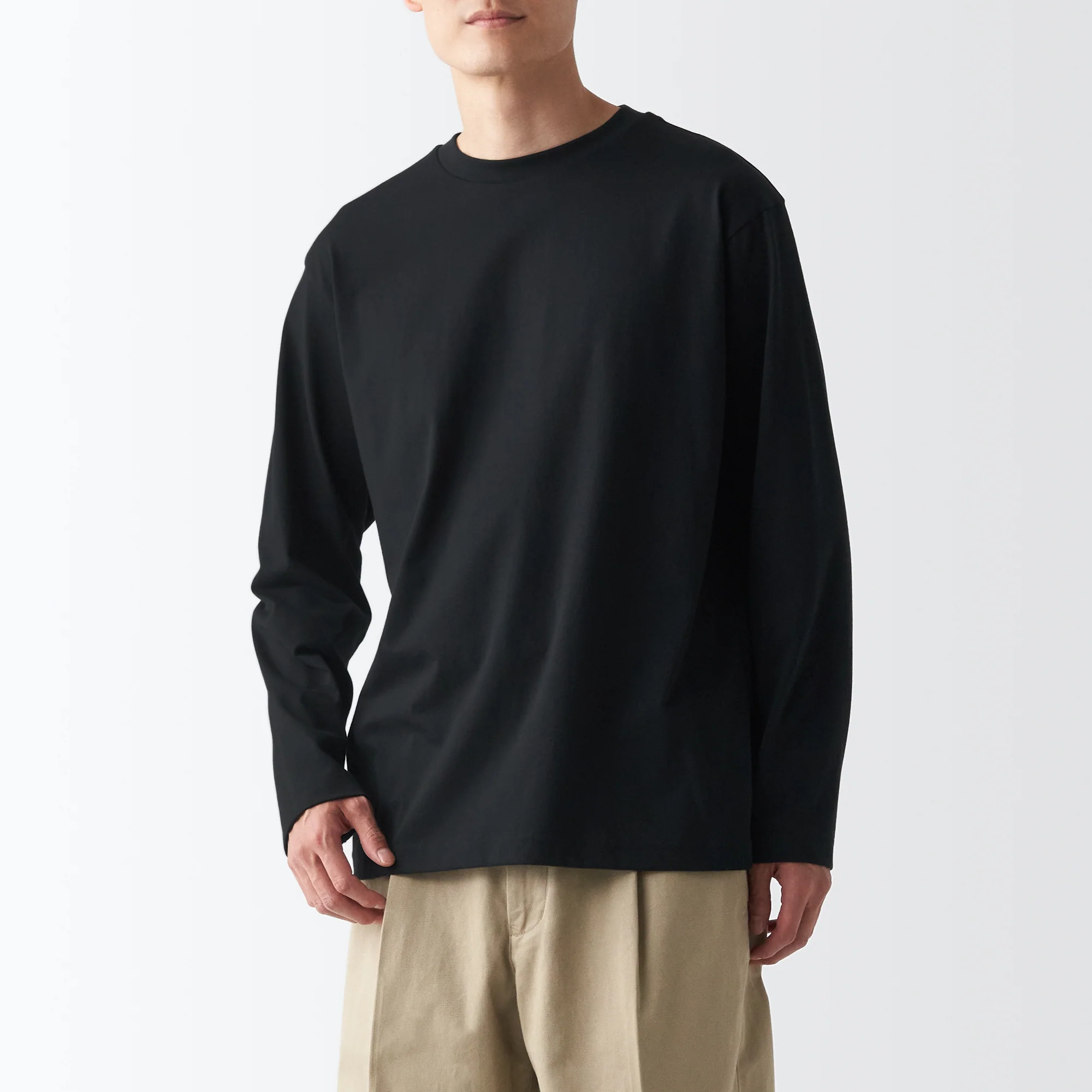 Men's Jersey Crew Neck Long Sleeve T-Shirt - Image 38