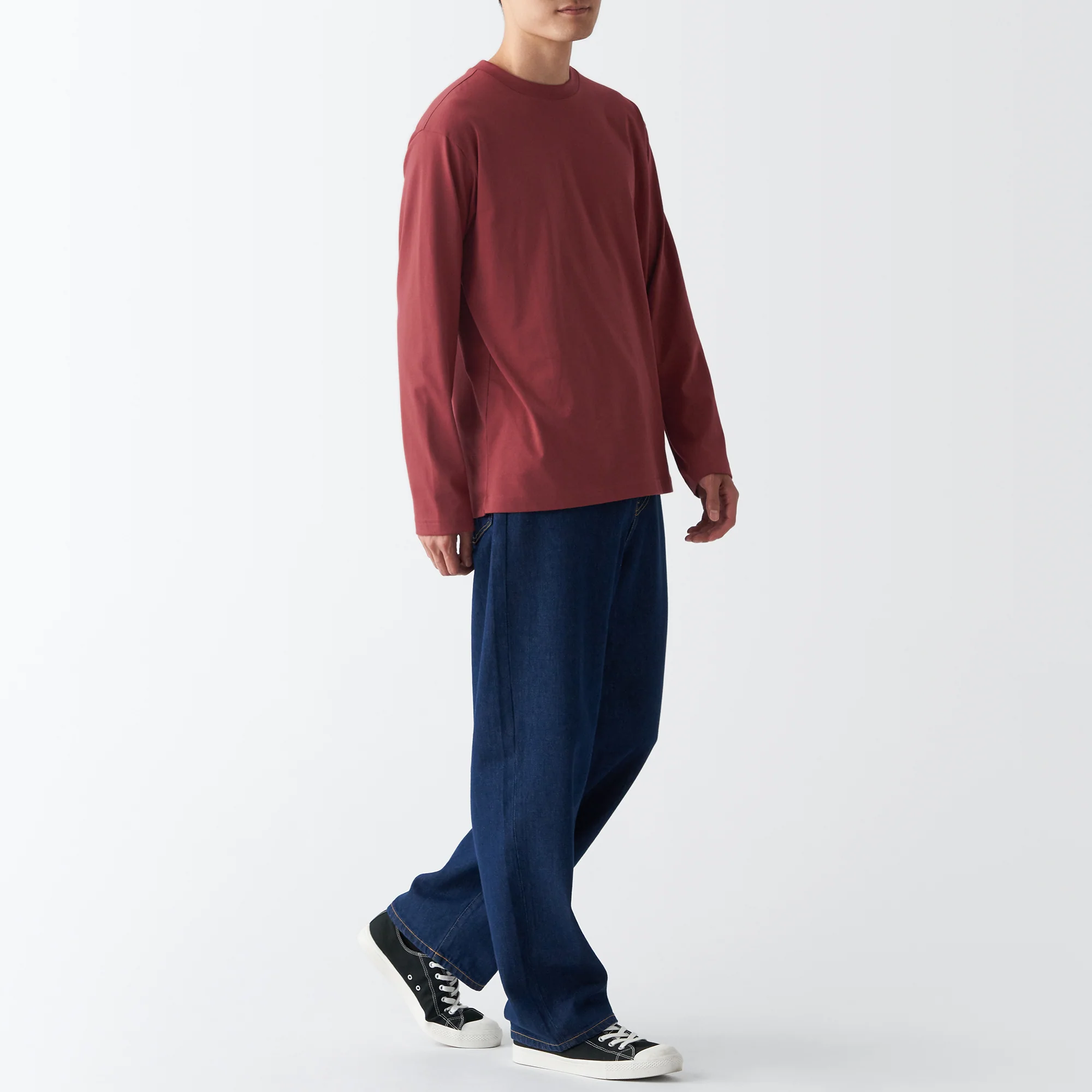 Men's Jersey Crew Neck Long Sleeve T-Shirt - Image 4