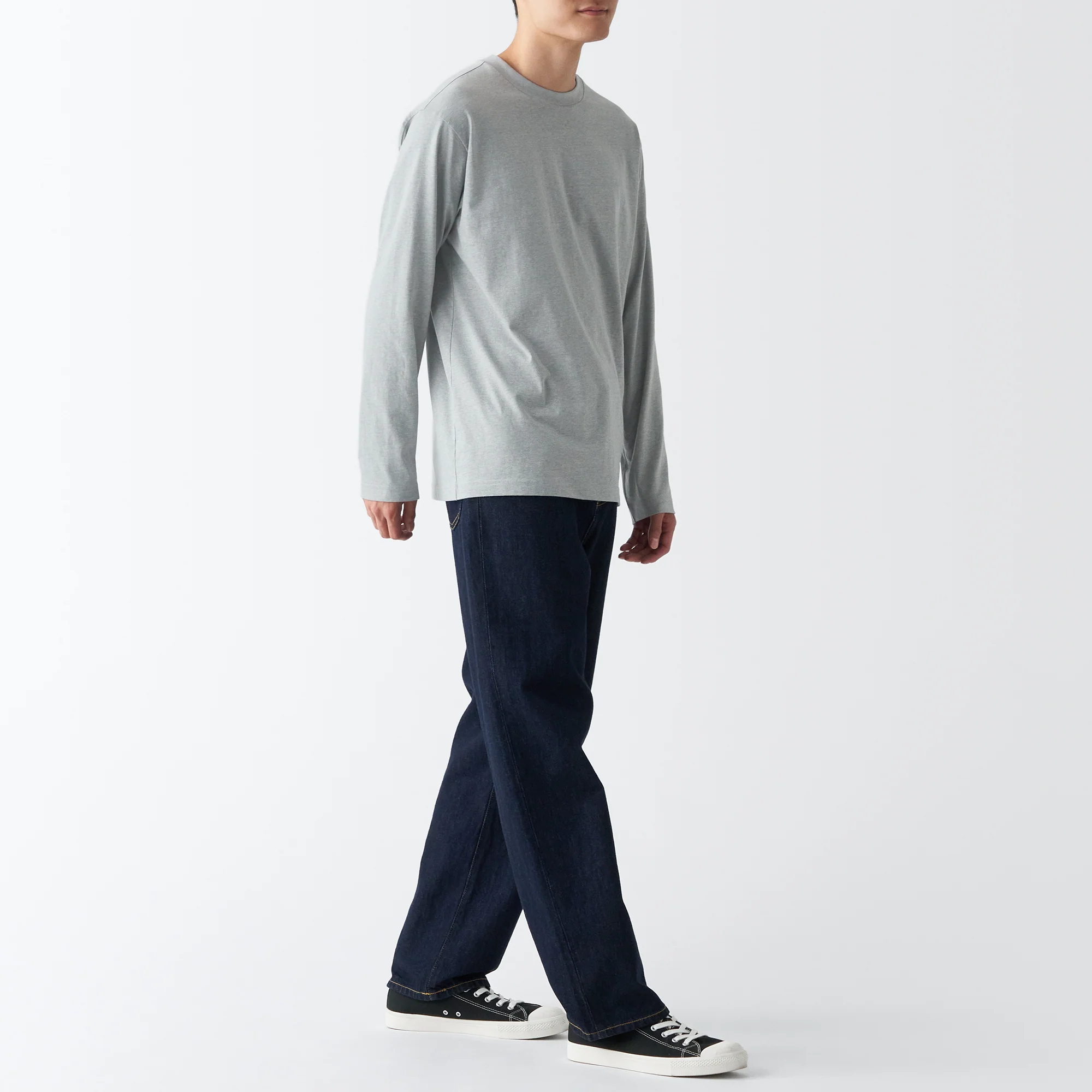 Men's Jersey Crew Neck Long Sleeve T-Shirt - Image 46