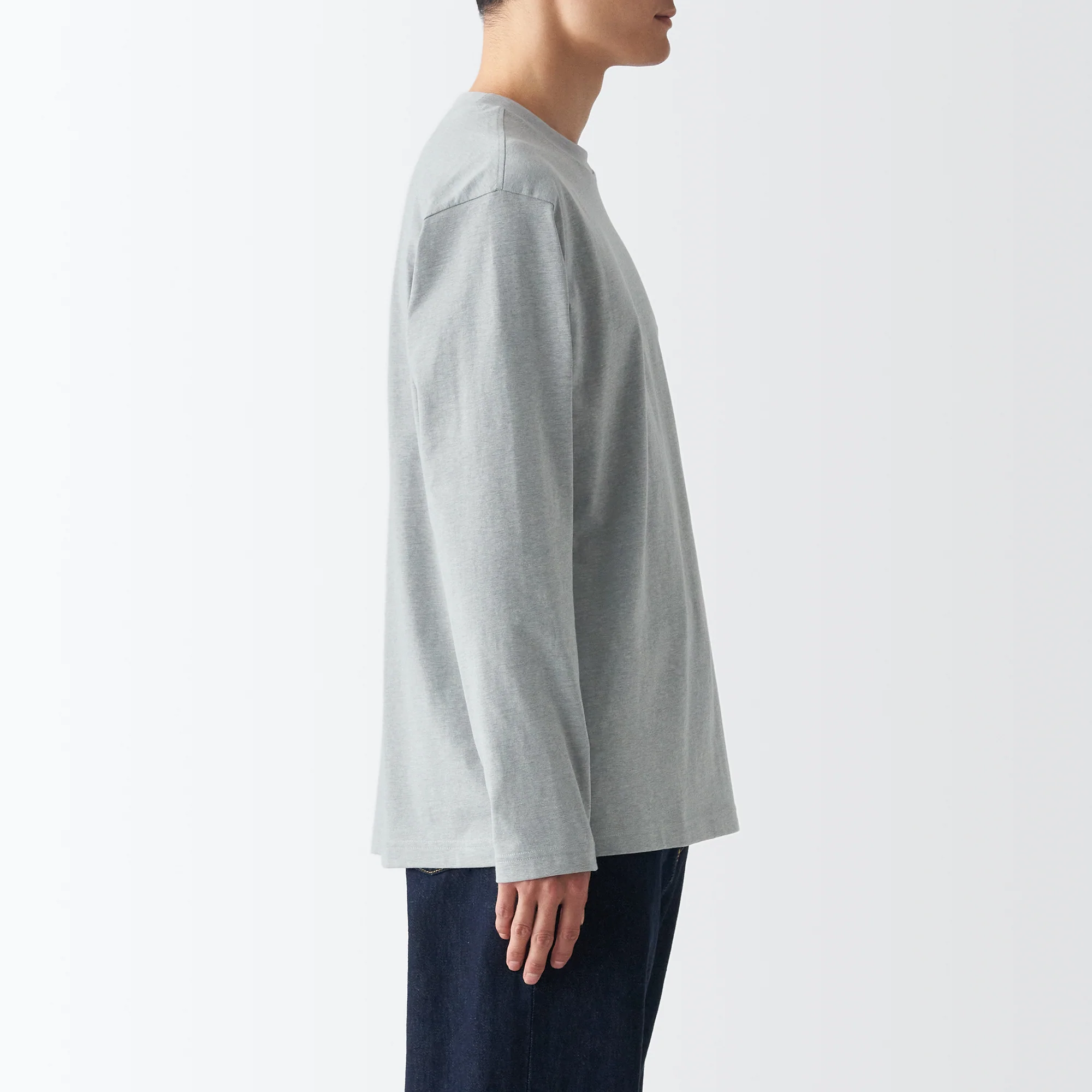 Men's Jersey Crew Neck Long Sleeve T-Shirt - Image 47