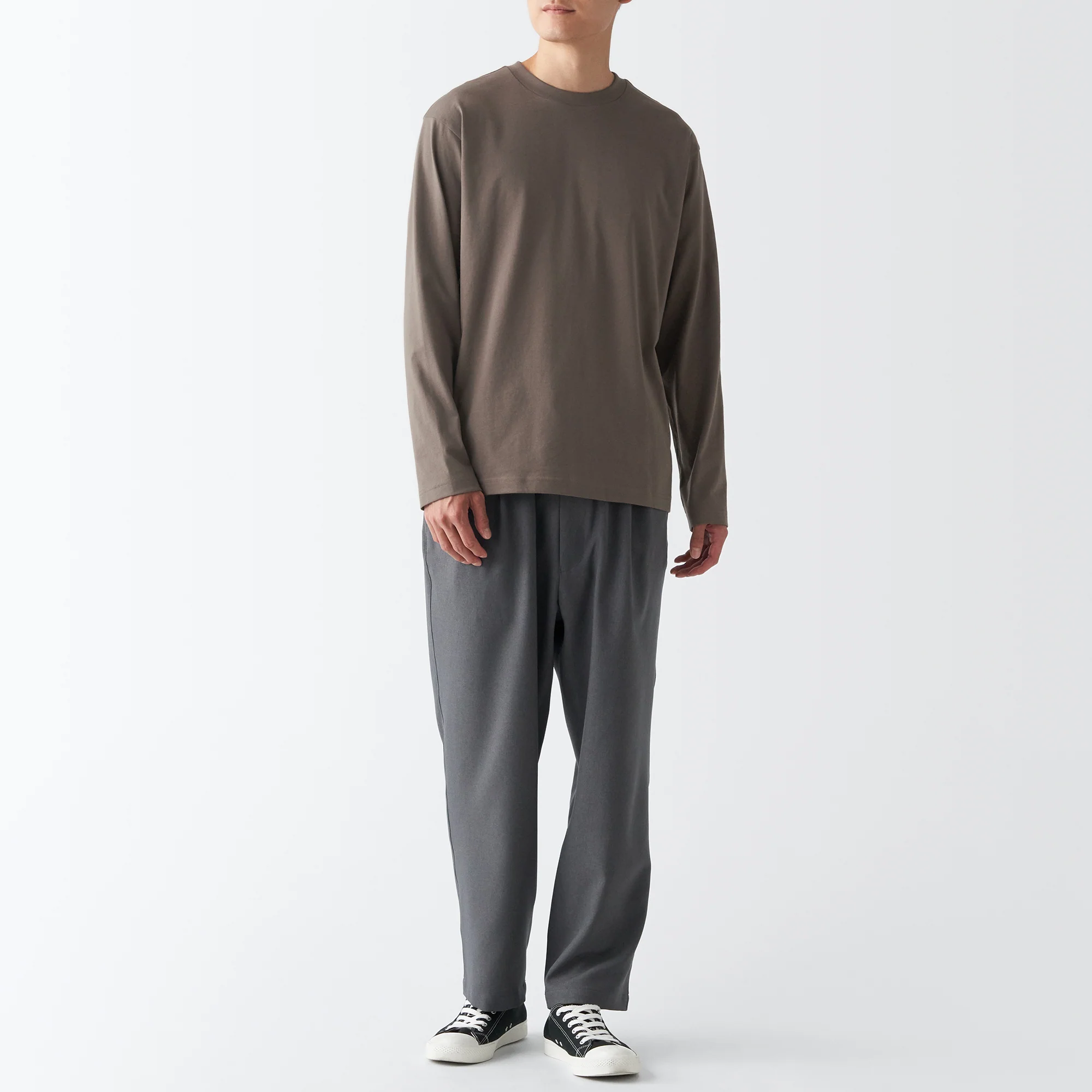 Men's Jersey Crew Neck Long Sleeve T-Shirt - Image 53