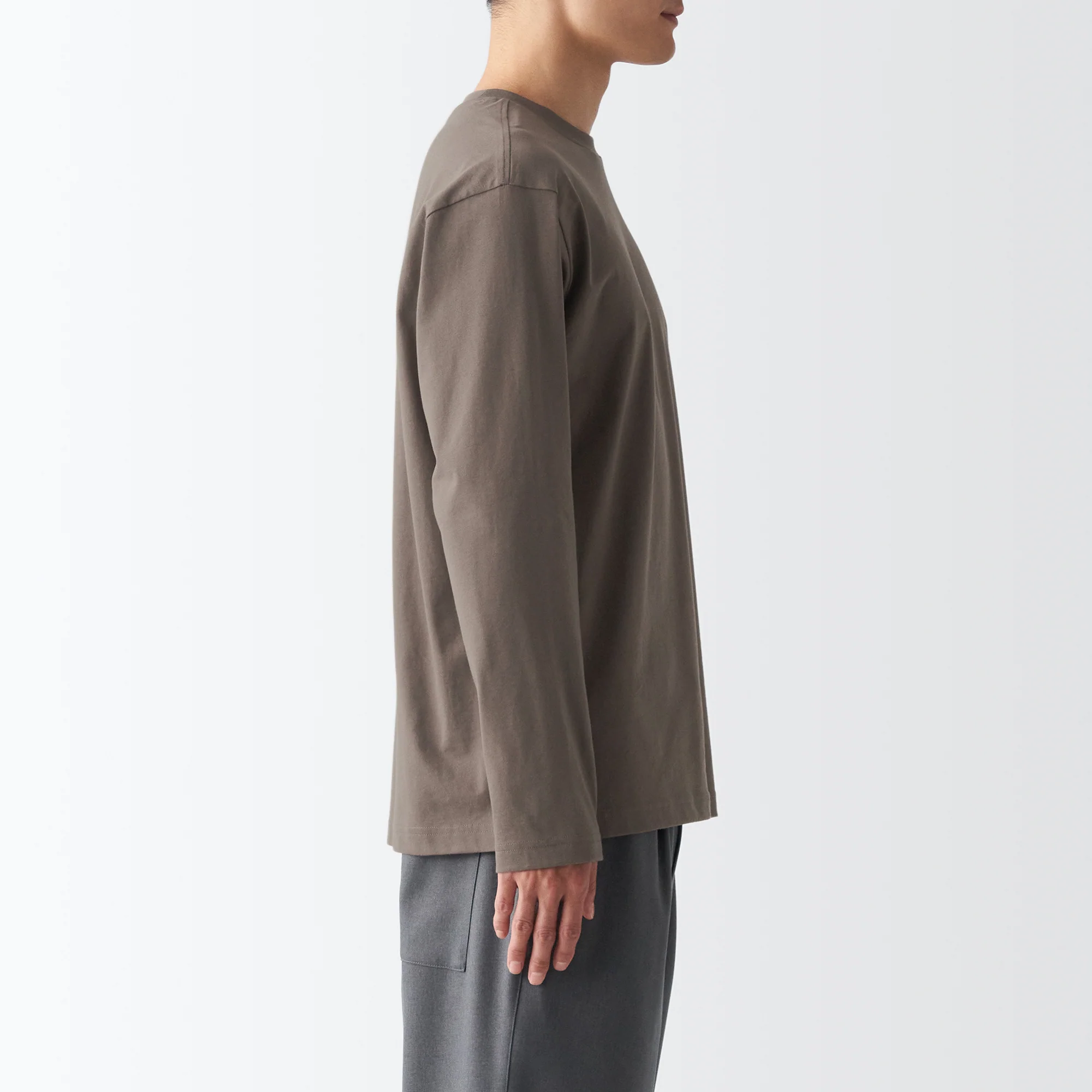 Men's Jersey Crew Neck Long Sleeve T-Shirt - Image 54
