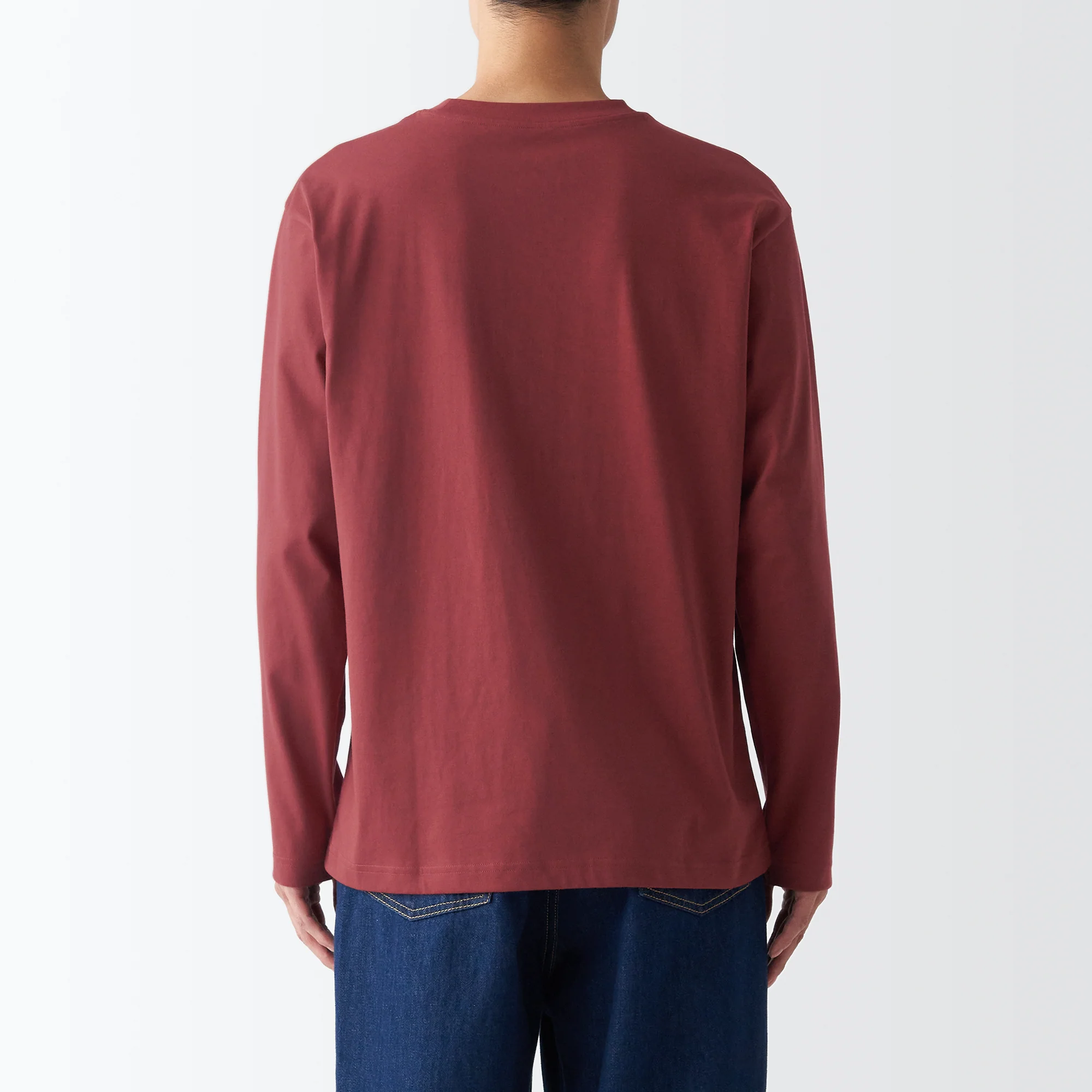Men's Jersey Crew Neck Long Sleeve T-Shirt - Image 6