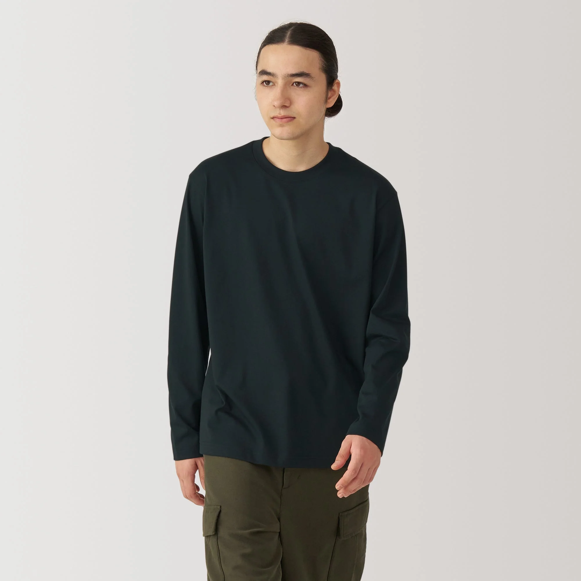 Men's Jersey Crew Neck Long Sleeve T-Shirt - Image 38