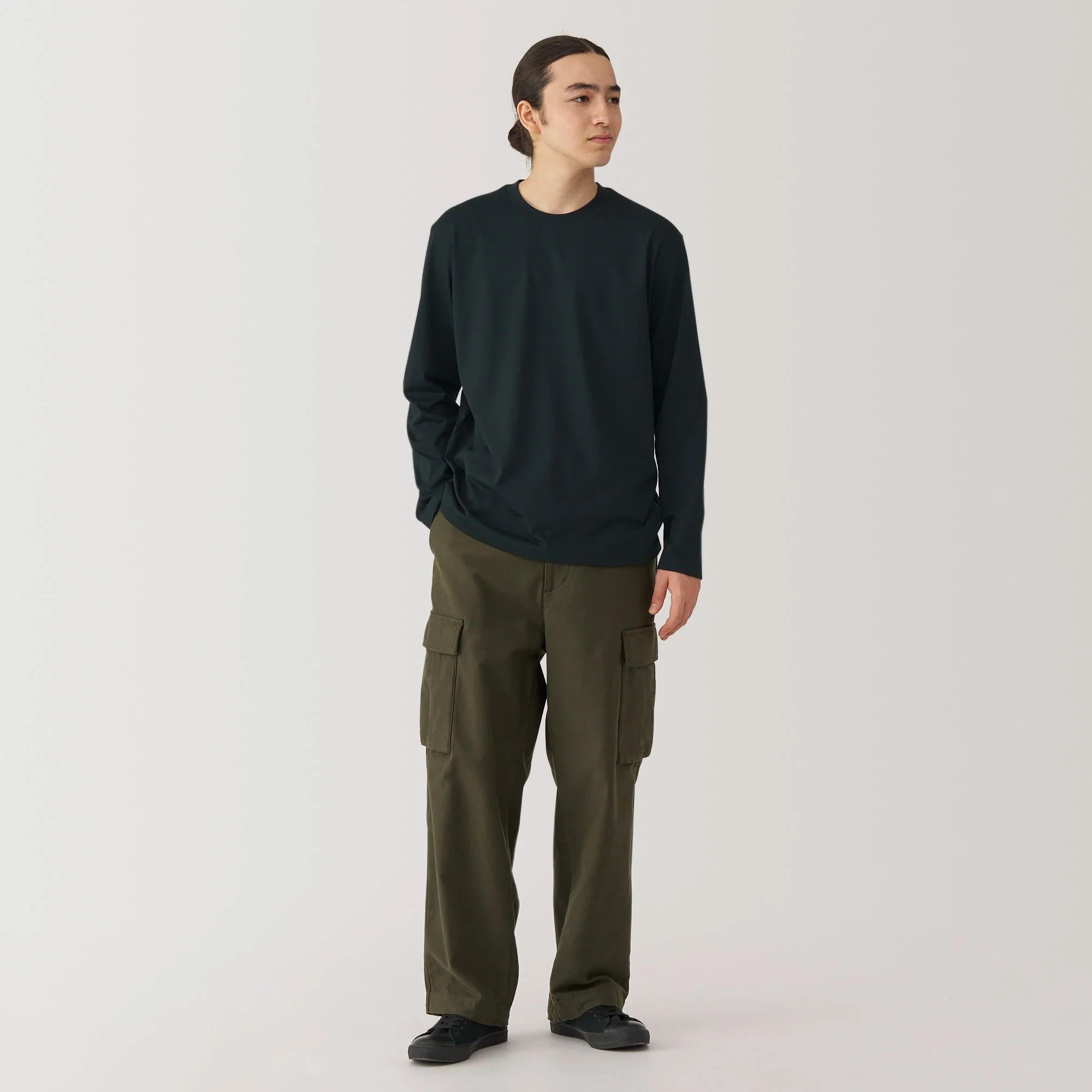 Men's Jersey Crew Neck Long Sleeve T-Shirt - Image 39
