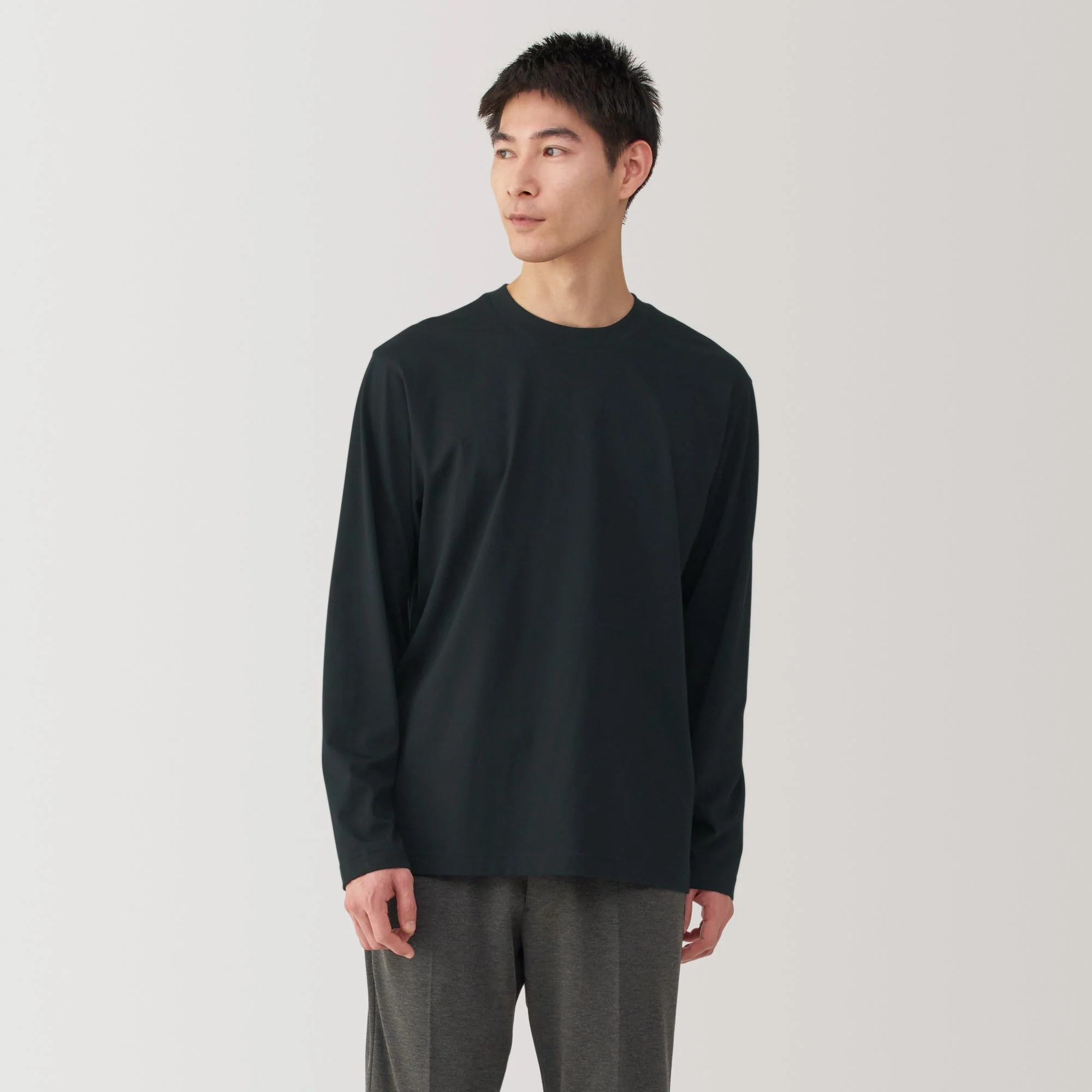 Men's Jersey Crew Neck Long Sleeve T-Shirt - Image 24