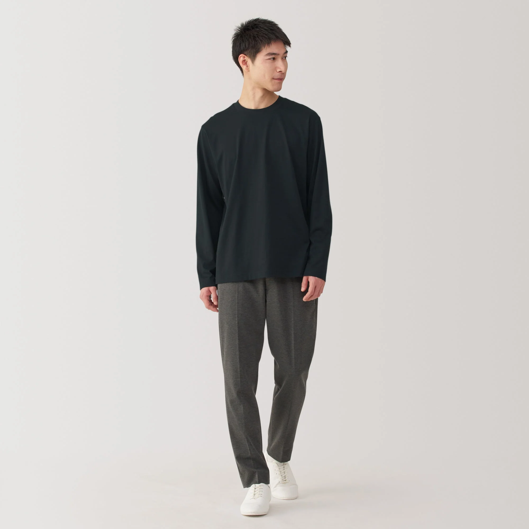 Men's Jersey Crew Neck Long Sleeve T-Shirt - Image 25