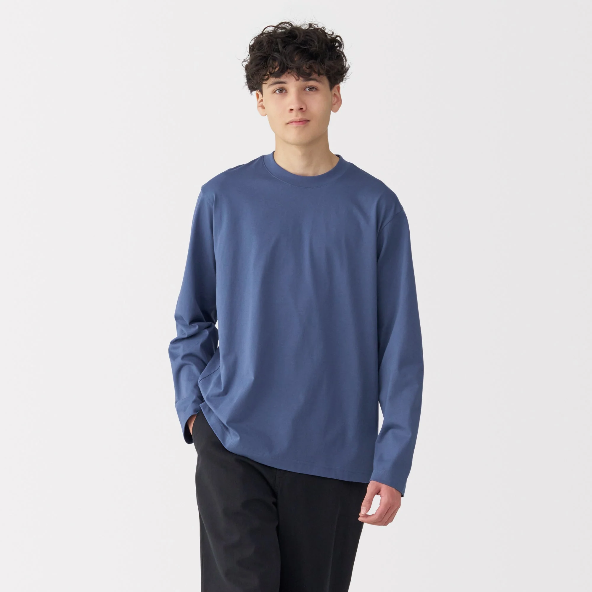 Men's Jersey Crew Neck Long Sleeve T-Shirt - Image 38