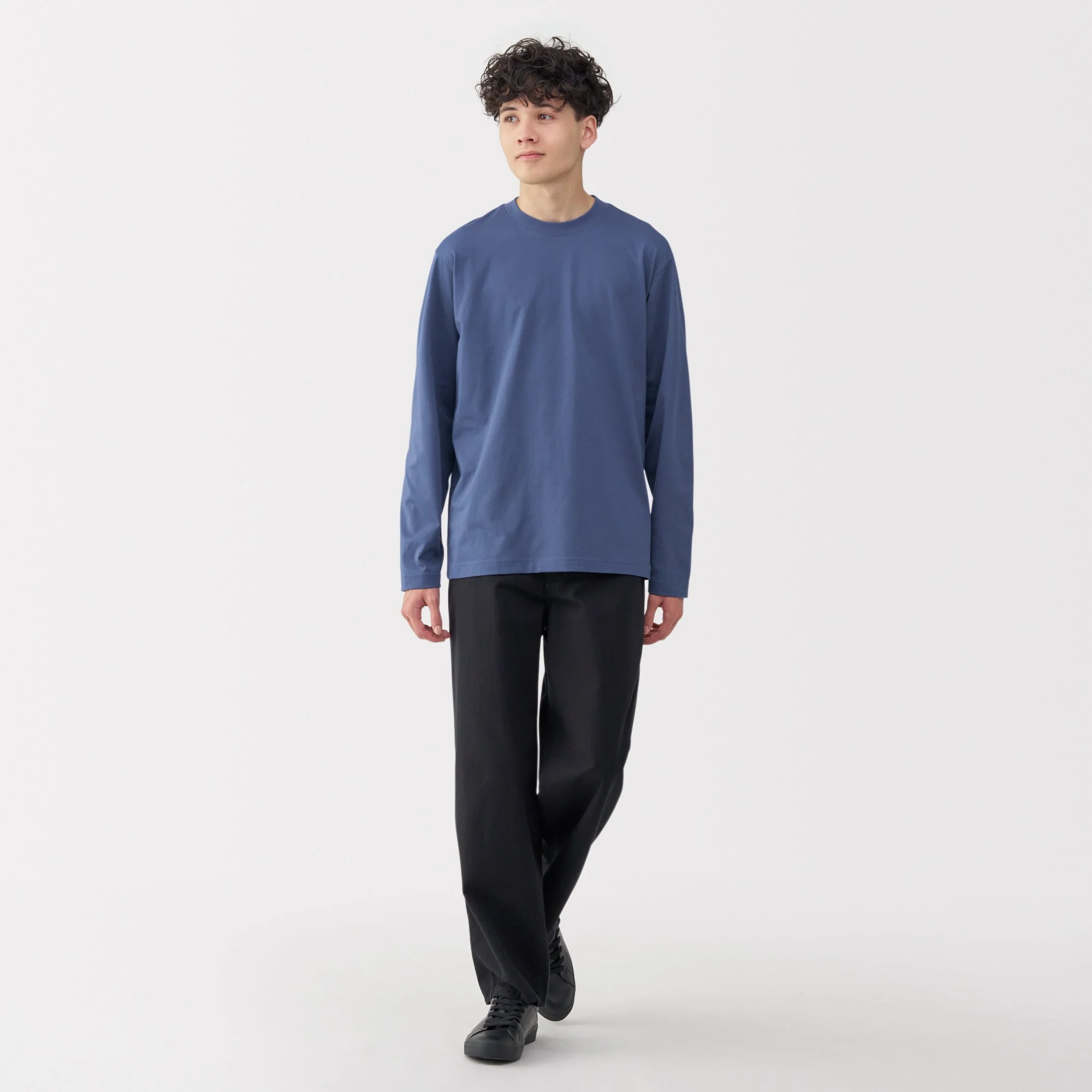 Men's Jersey Crew Neck Long Sleeve T-Shirt - Image 39