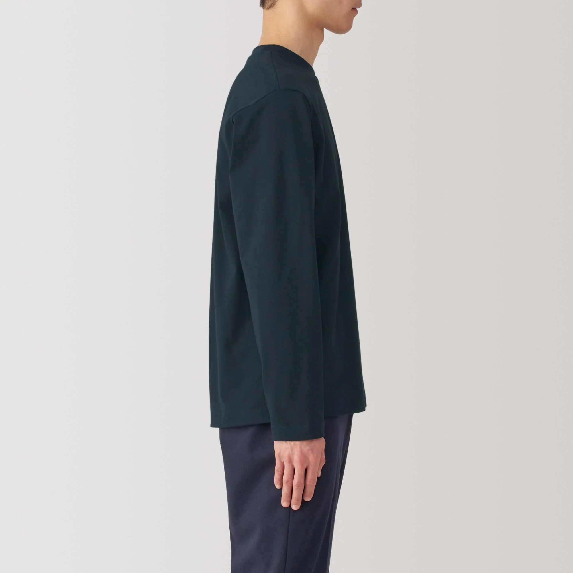 Men's Jersey Crew Neck Long Sleeve T-Shirt - Image 47