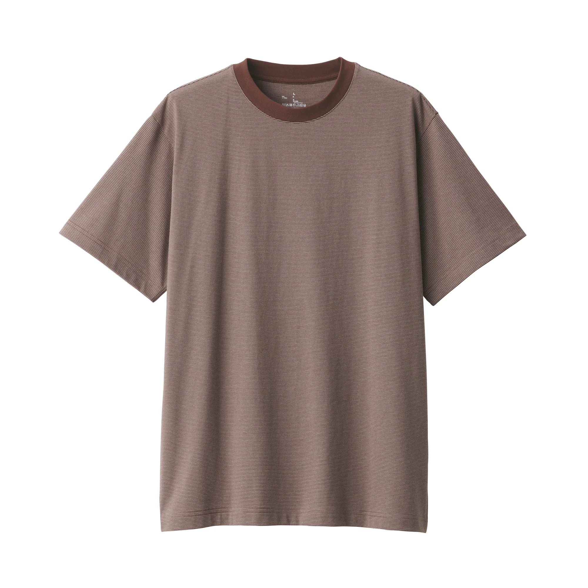 Men's Jersey Crew Neck Short Sleeve Striped T-Shirt - Image 23