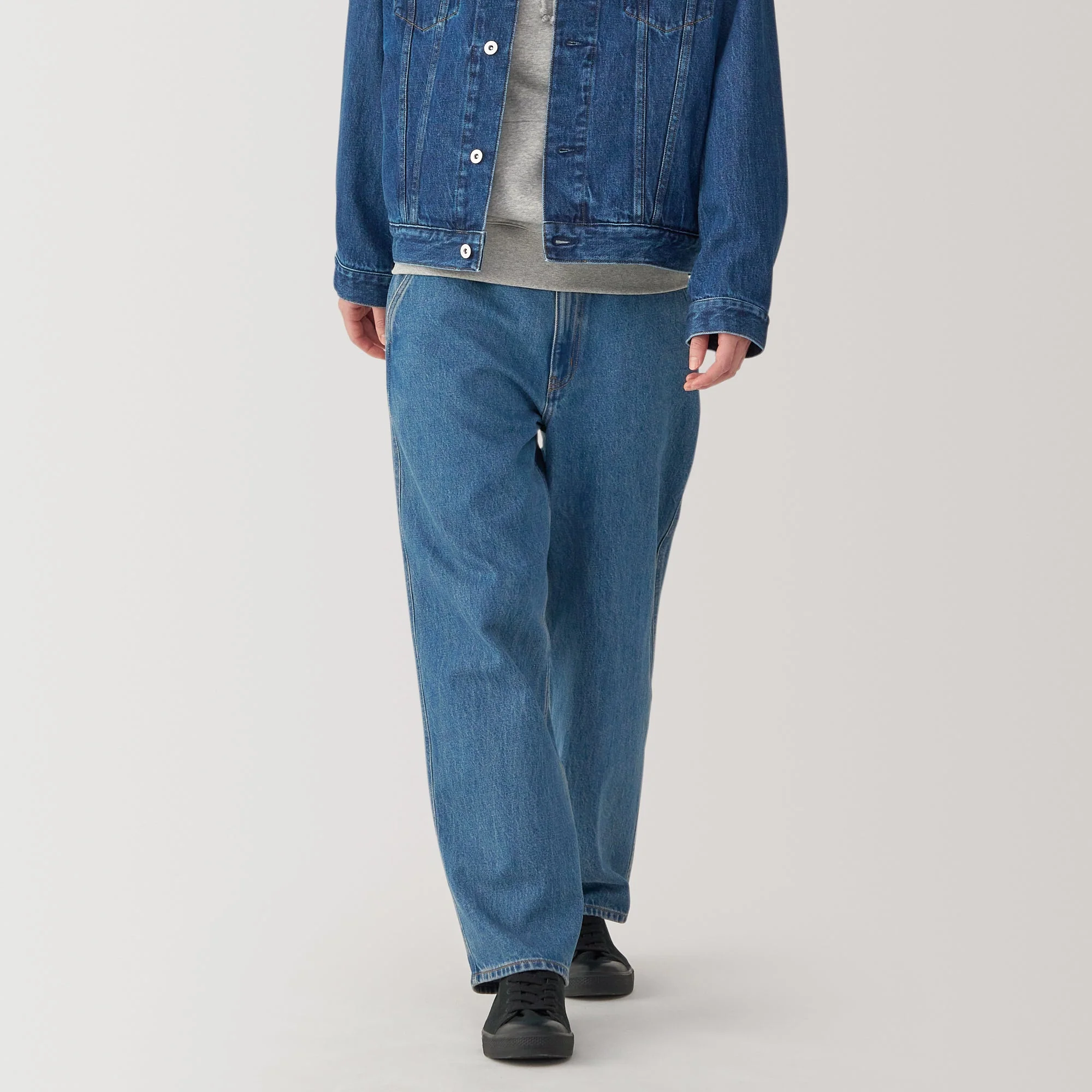 Men's Kapok Blend Denim Wide Pants - Image 13