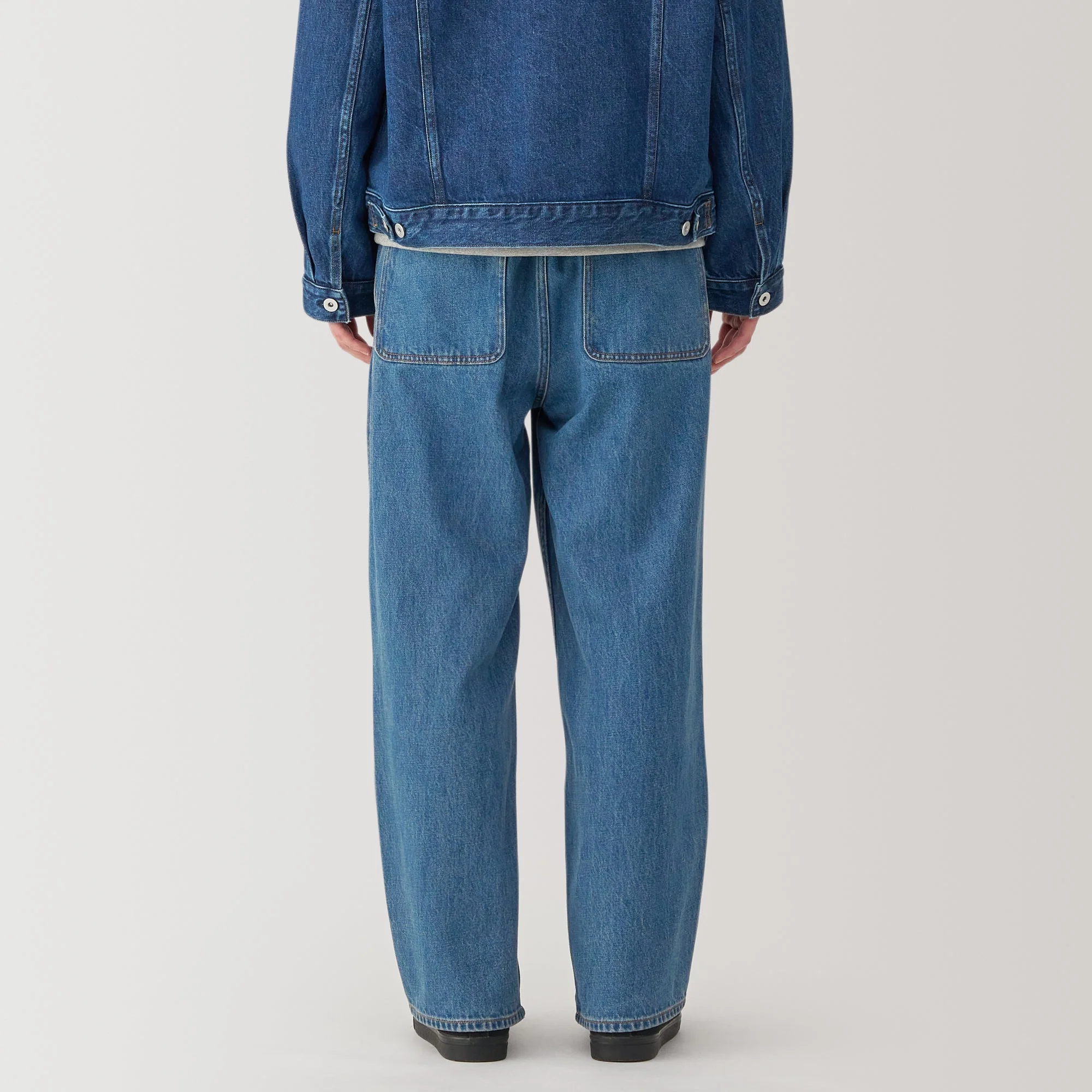 Men's Kapok Blend Denim Wide Pants - Image 16