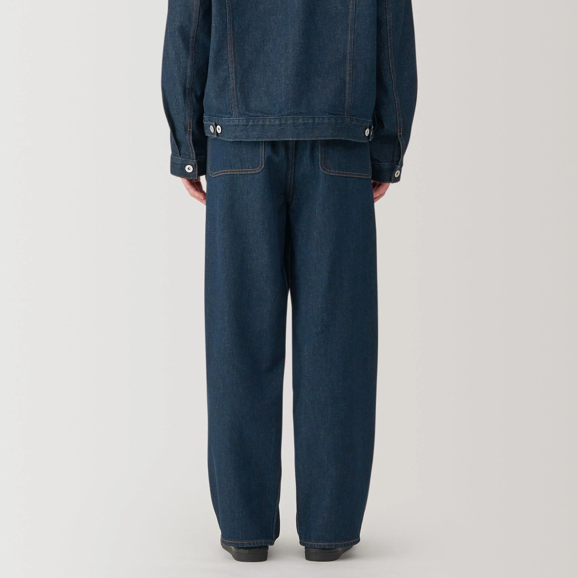 Men's Kapok Blend Denim Wide Pants - Image 6