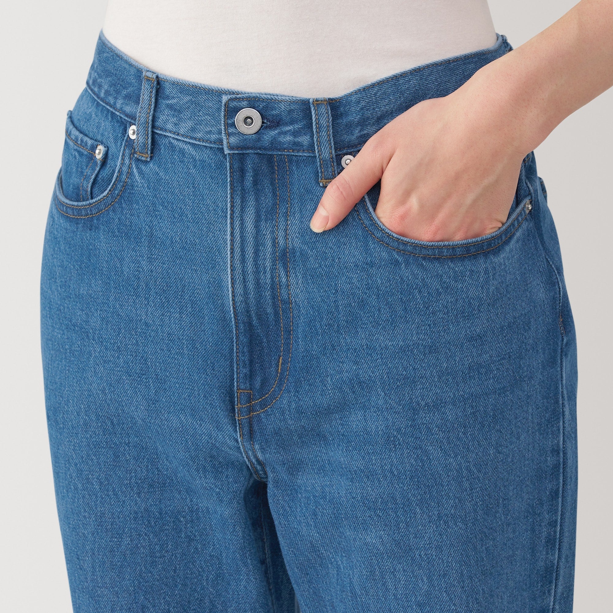 Men's Kapok Blend Straight Denim Trousers - Image 16