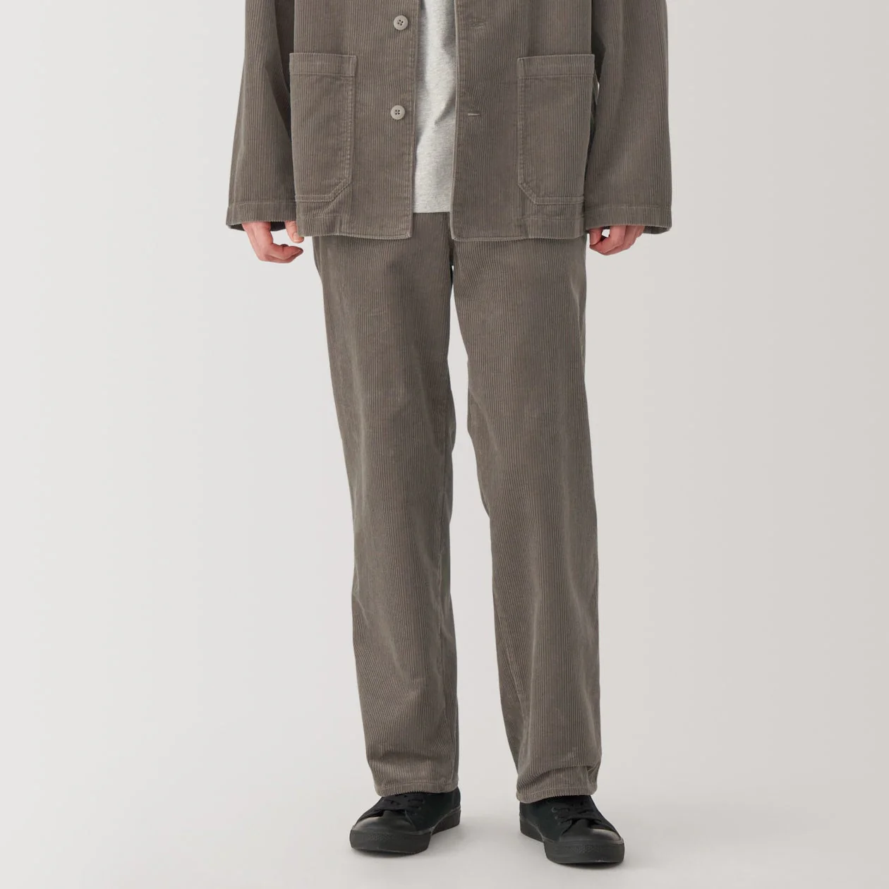 Men's Kapok Blend Wide Leg Corduroy Pants - Image 3