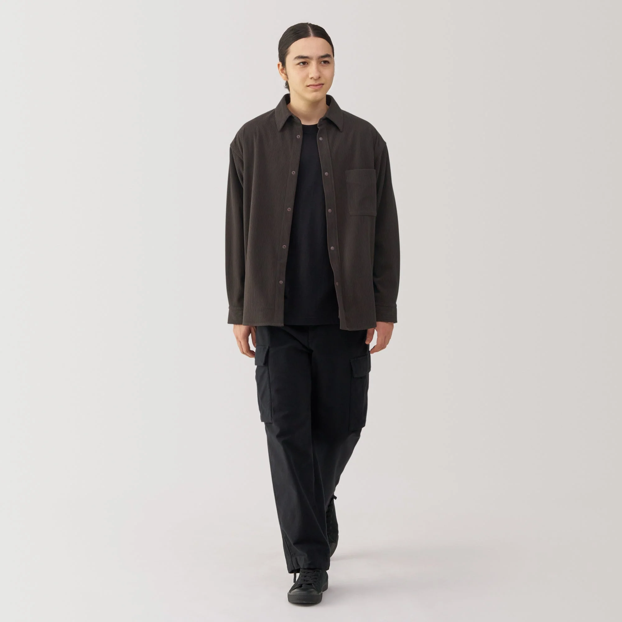 Men's Knit Corduroy Shirt Jacket - Image 13