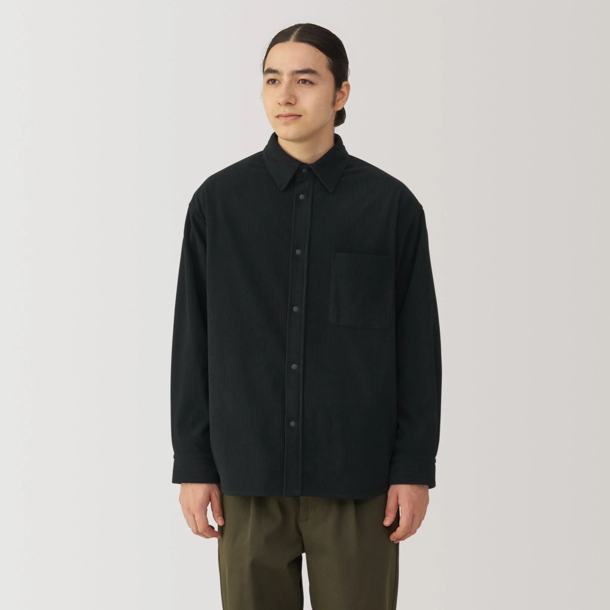 Men's Knit Corduroy Shirt Jacket - Image 21