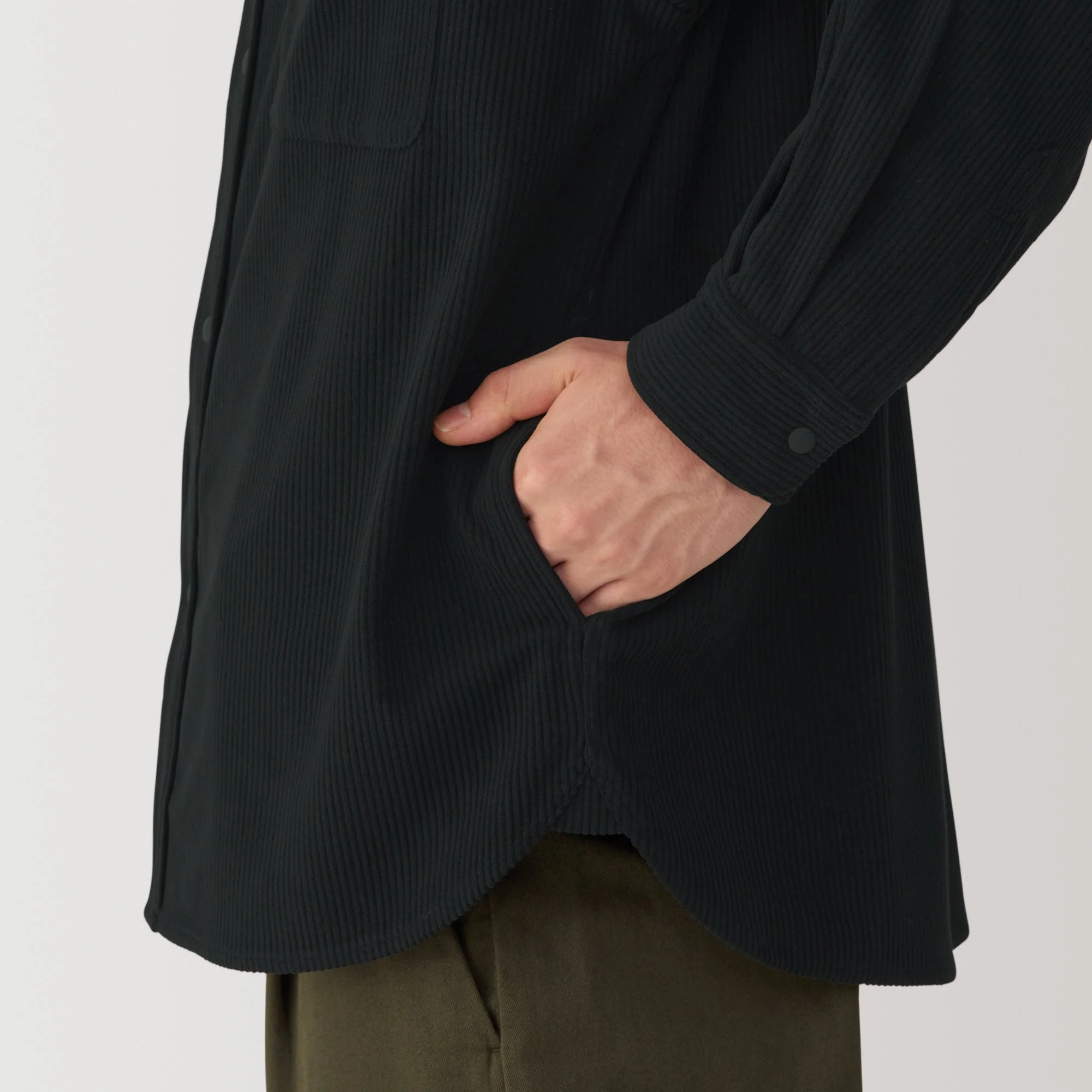 Men's Knit Corduroy Shirt Jacket - Image 26